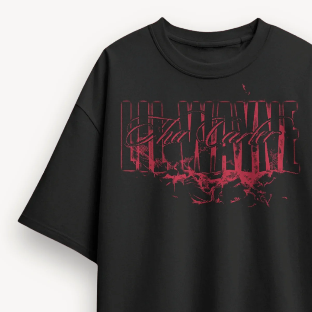 Lil Wayne Tha Carter Logo Black Oversized Tee - Image 3