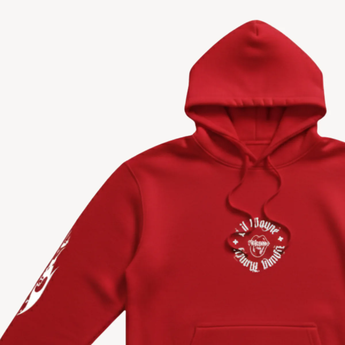 Lil Wayne Young Money Logo Red Hoodie - Image 3