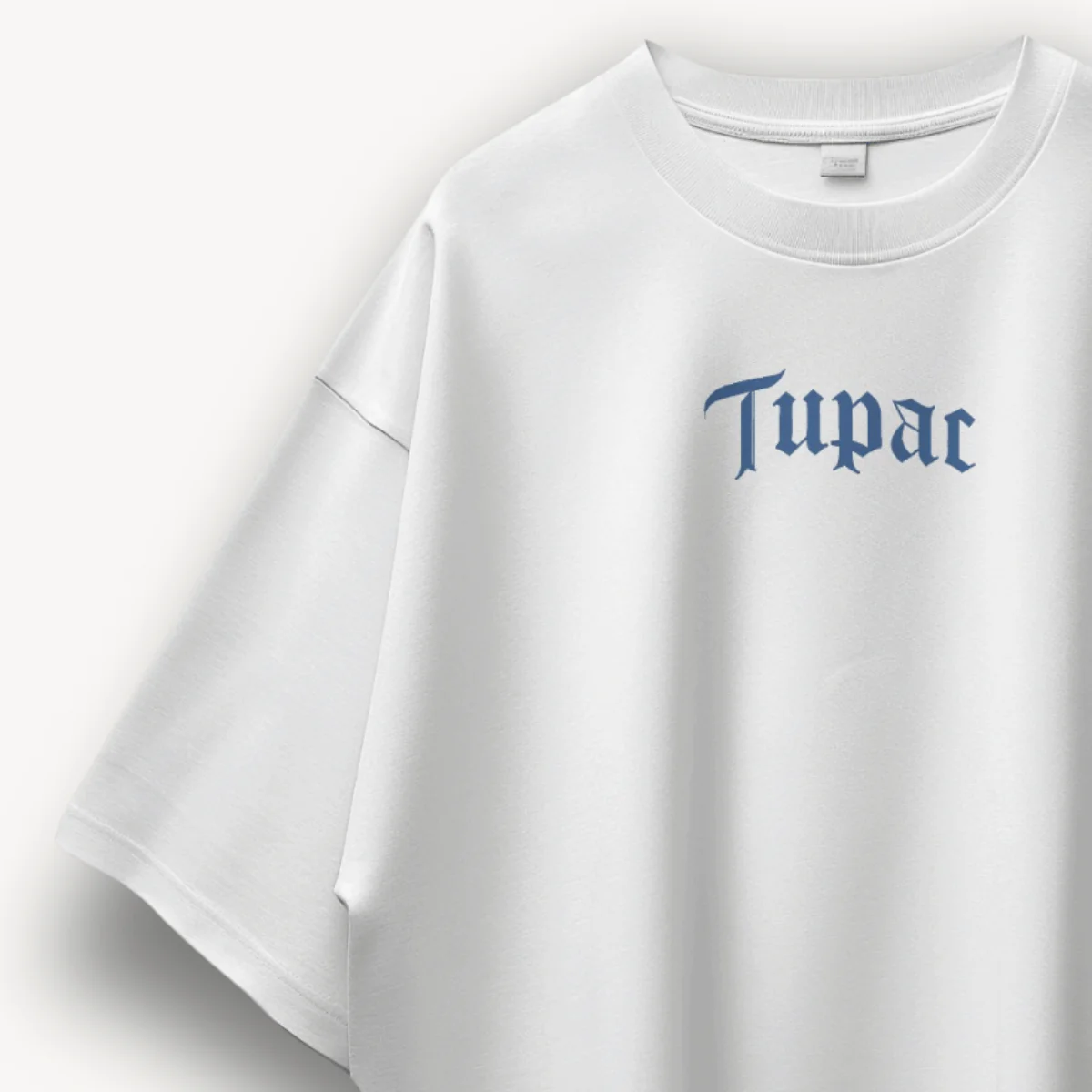 Official 2Pac Me Against White Oversized Tee - Image 3