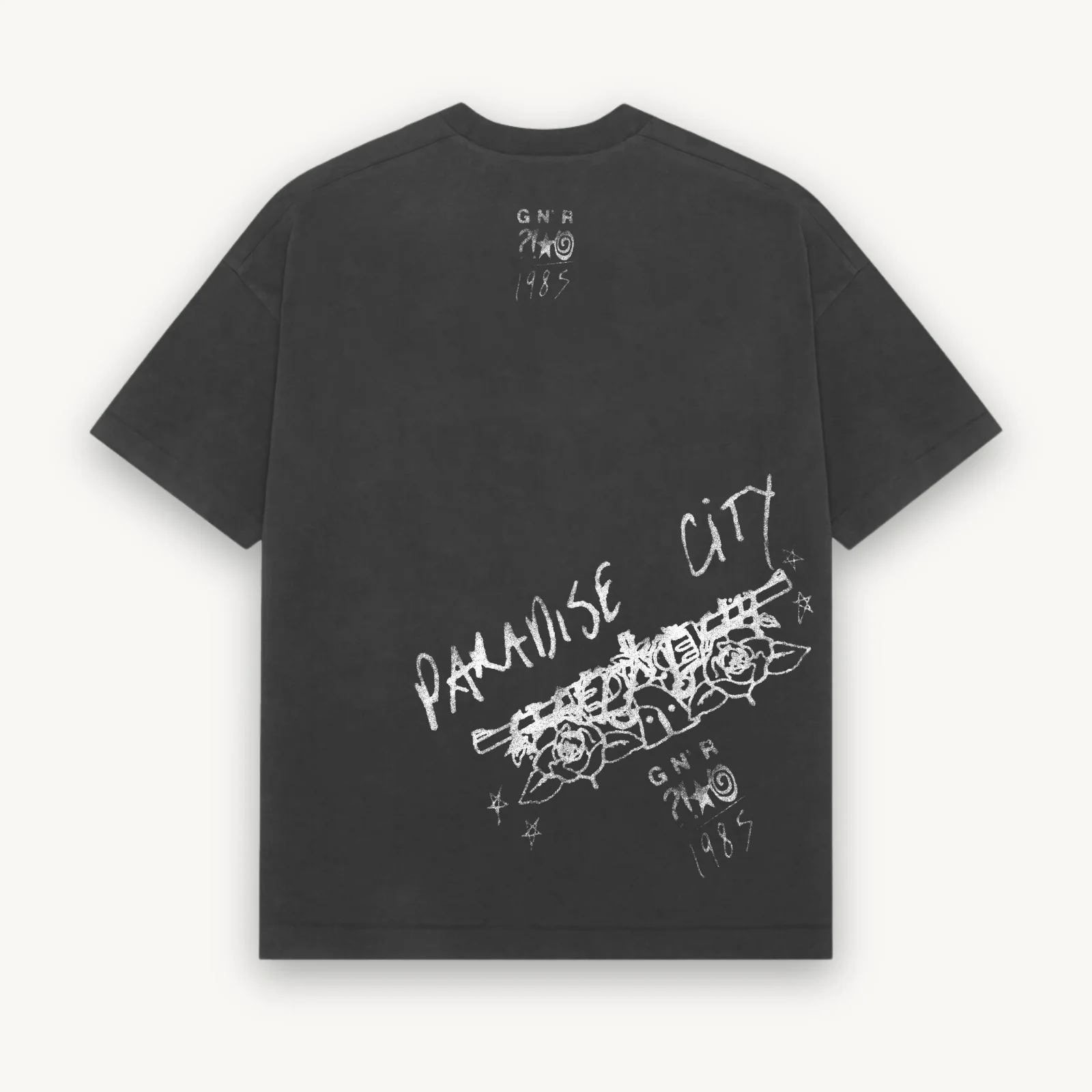 Official Guns N' Roses 1985 Black Relaxed Tee - Image 2