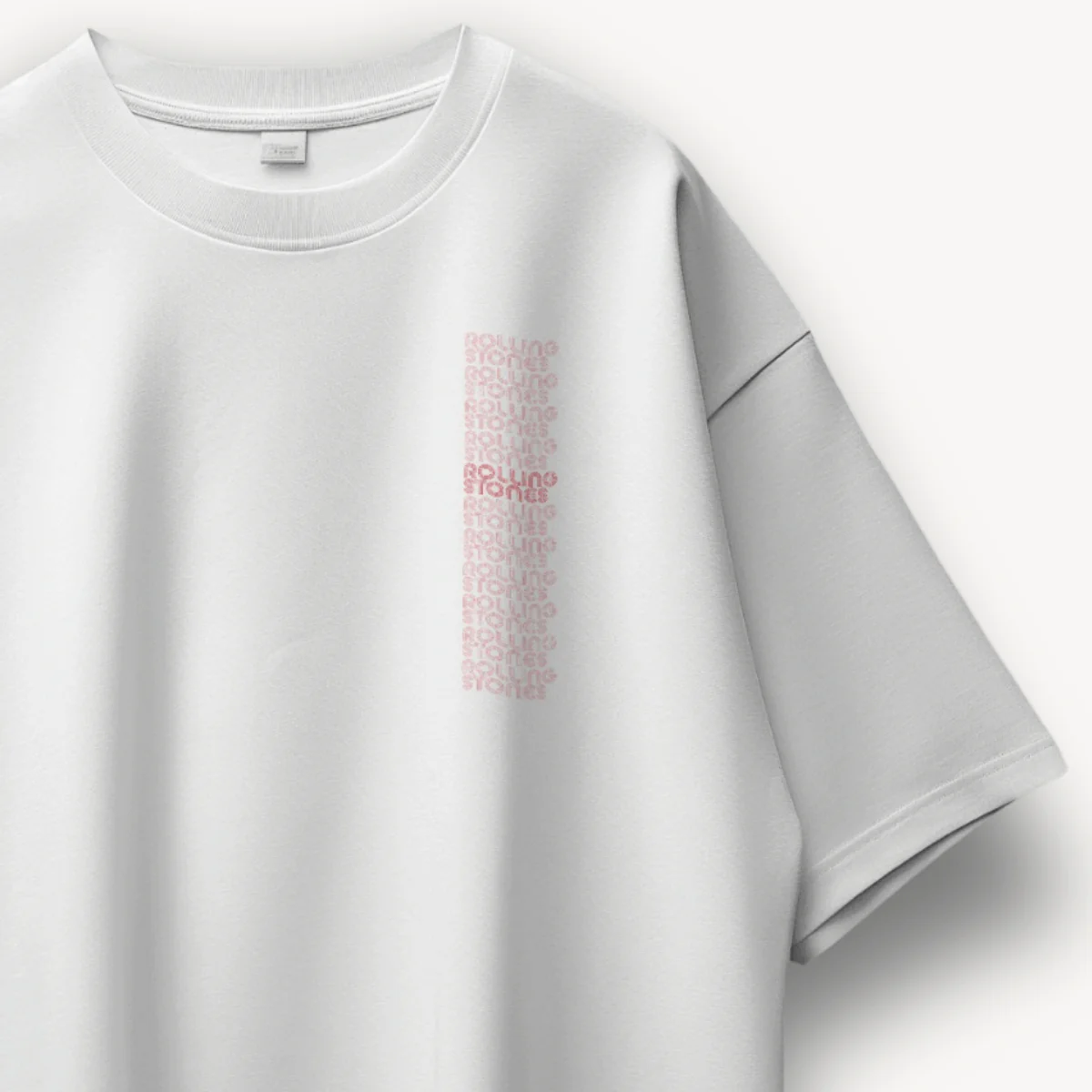 The Rolling Stones Tongue White Oversized Tee - Image 3