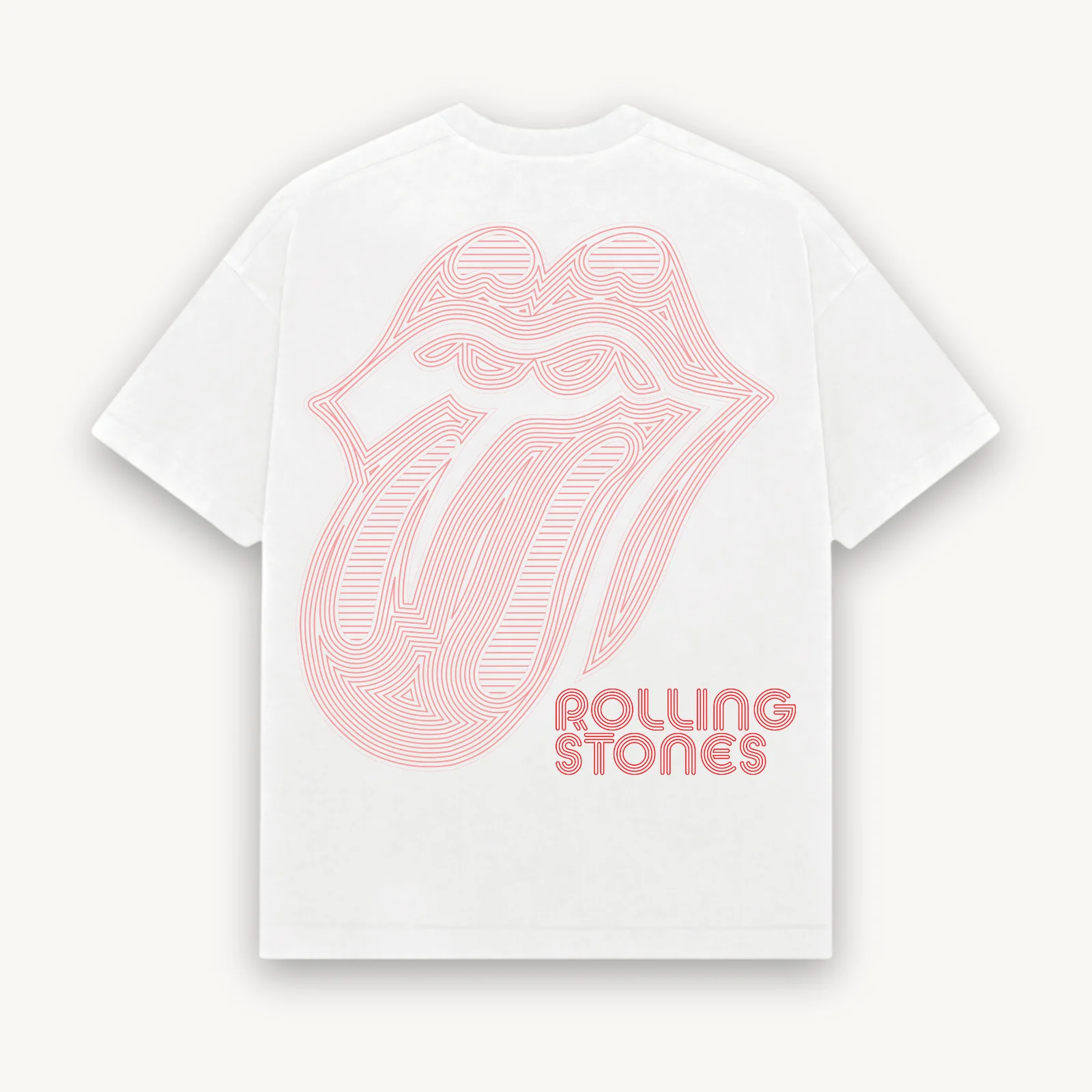 The Rolling Stones Tongue White Relaxed Tee