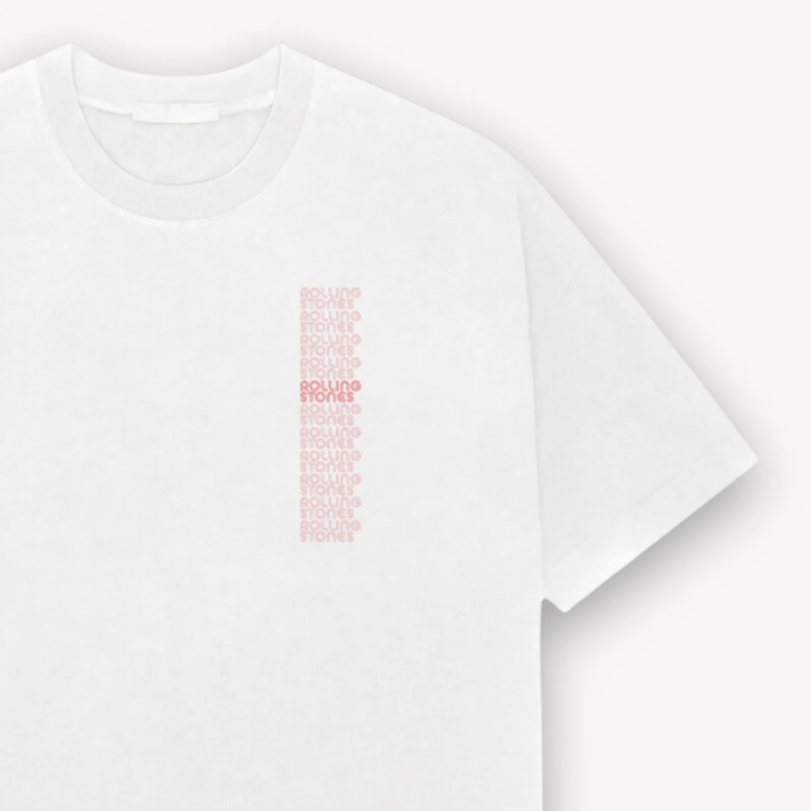 The Rolling Stones Tongue White Relaxed Tee - Image 3