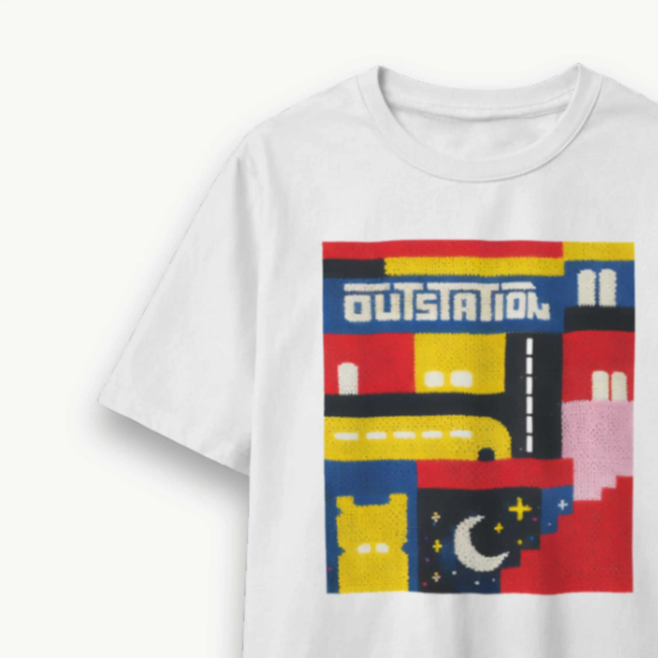 OutStation Journey White Regular Tee - Image 4