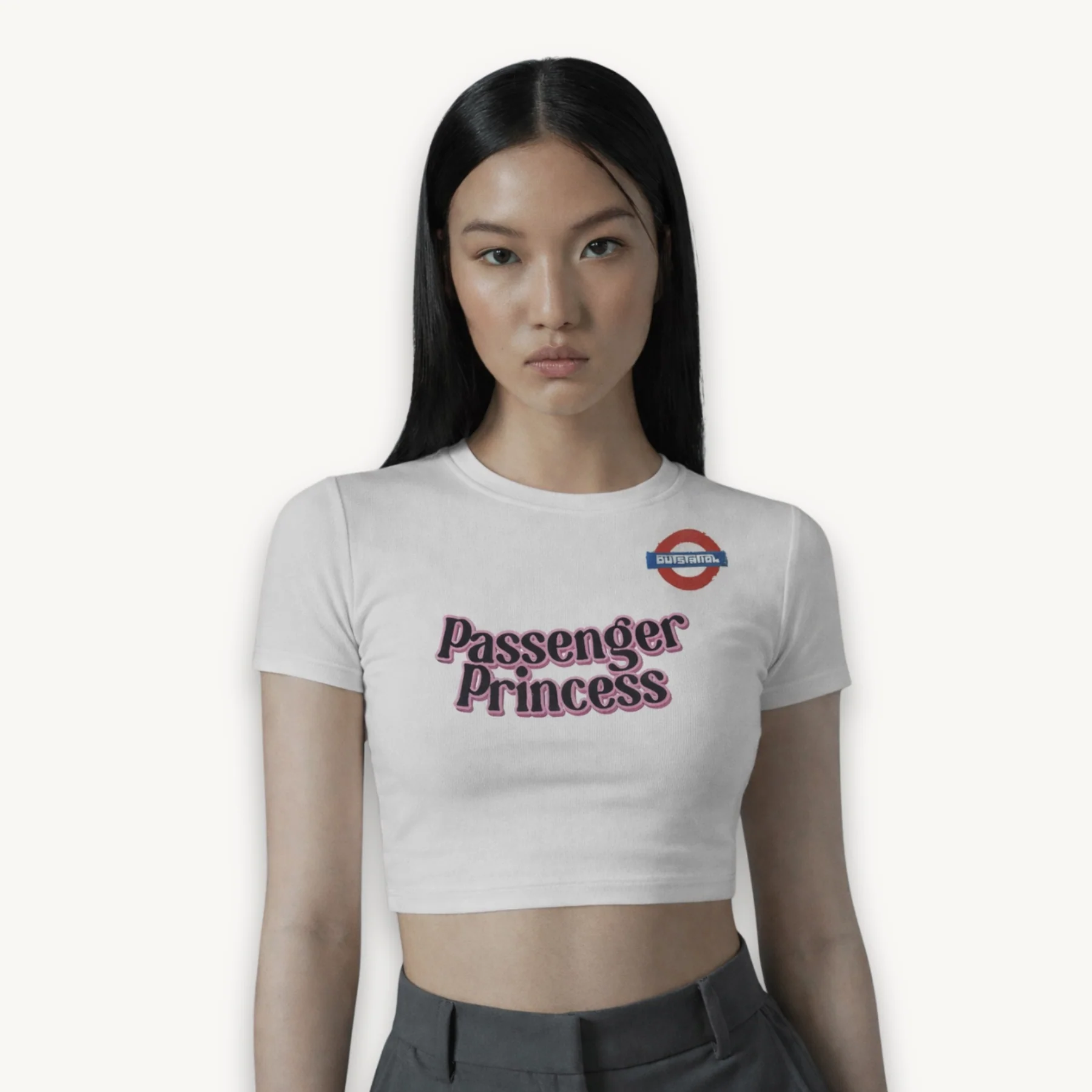 OutStation Passenger Princess White Crop Top - Image 4