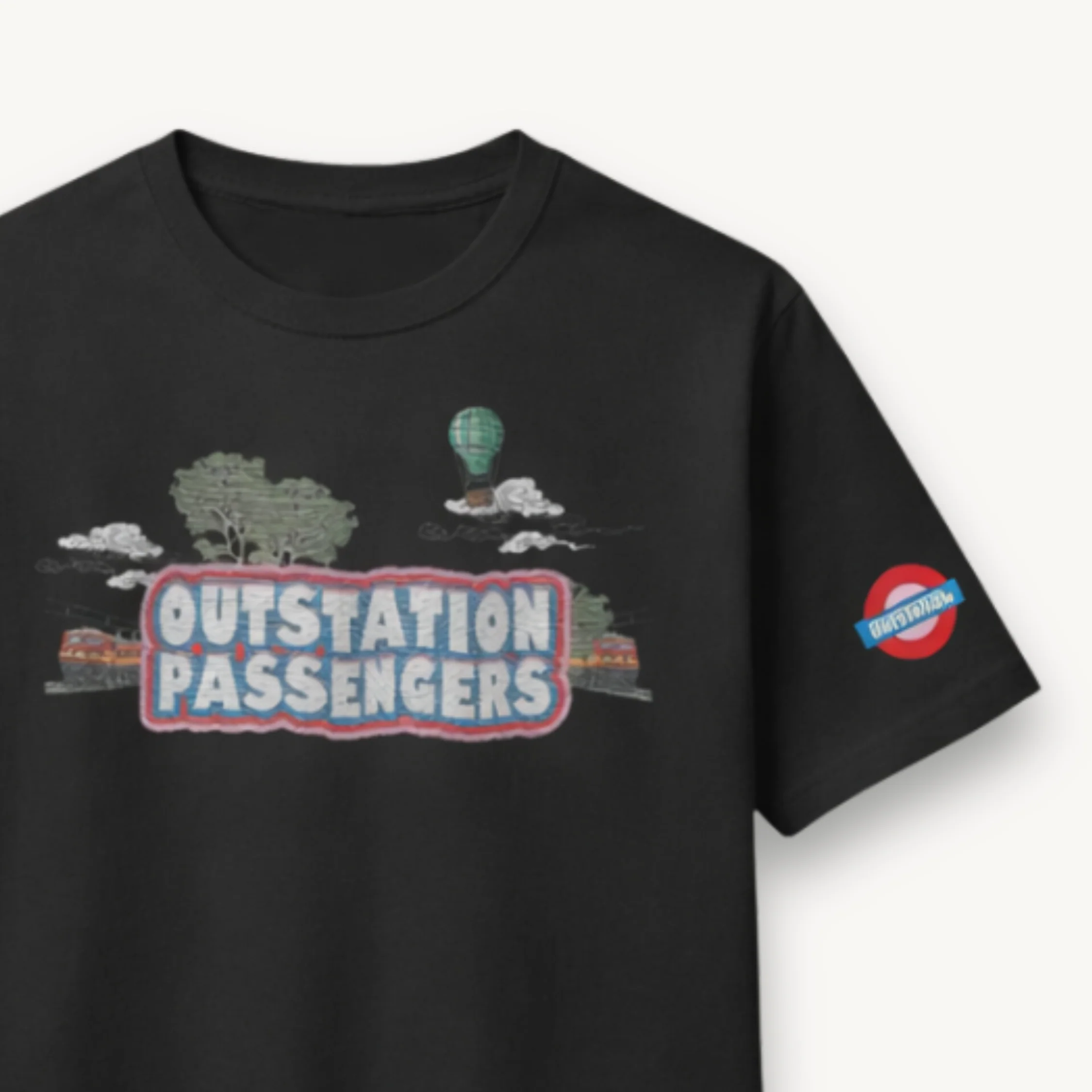 OutStation Passengers Black Regular Tee - Image 4