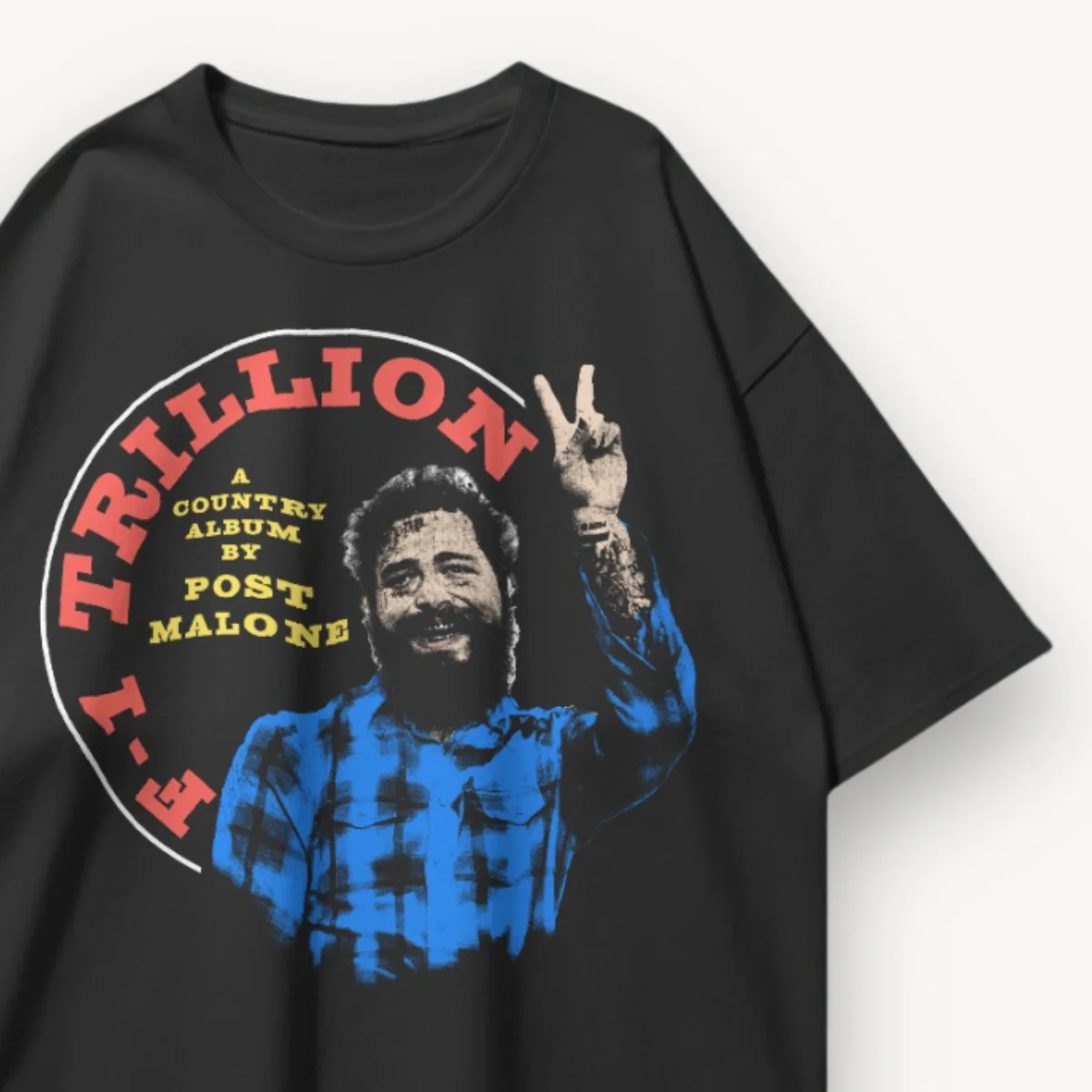Post Malone F-1 Trillion Peace Black Oversized Tee - Image 3