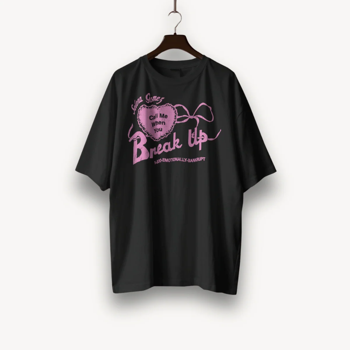Selena Gomez Call Me When You Break Up Black OS Tee - Image 3