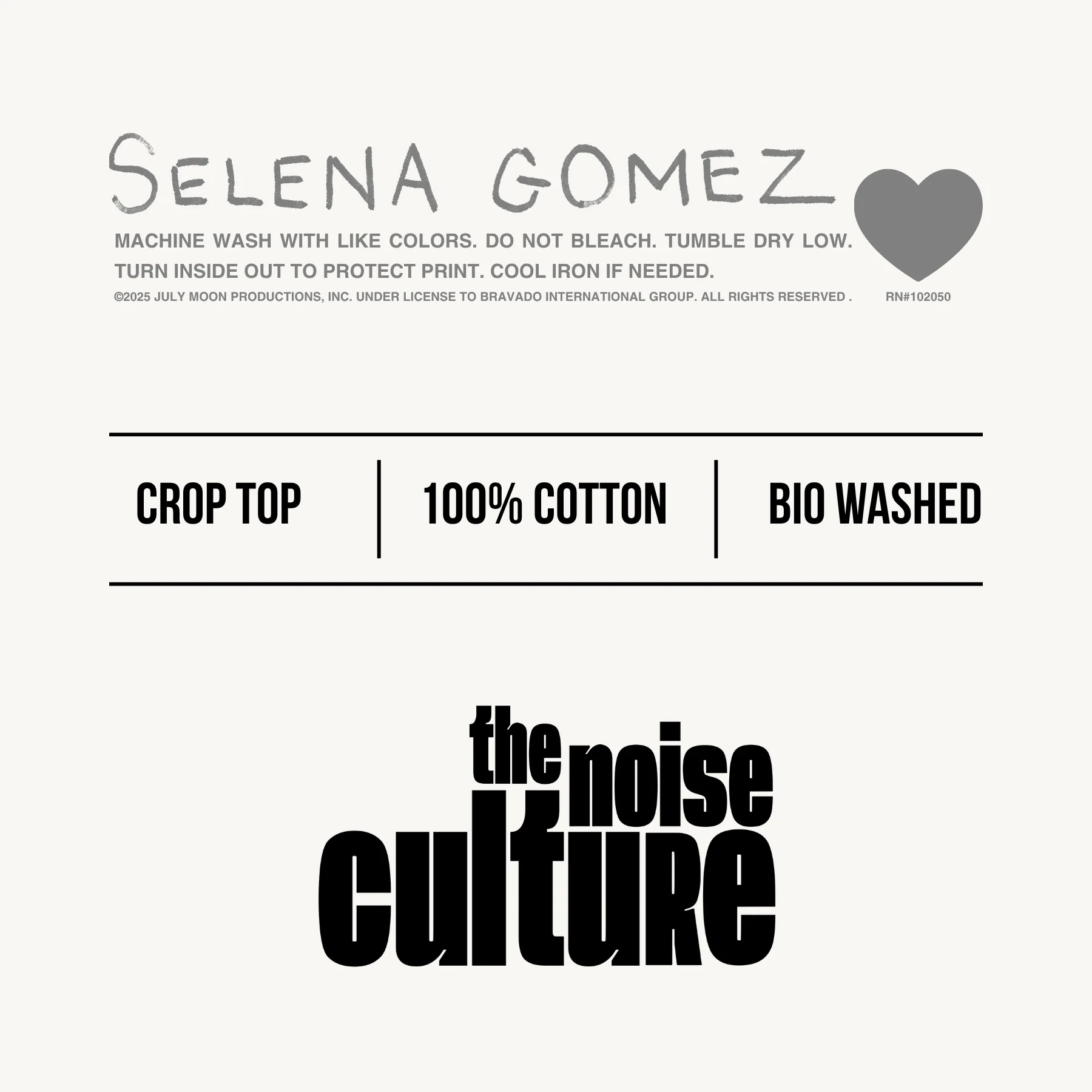 Selena Gomez I Said I Love You First Black Crop Top - Image 4