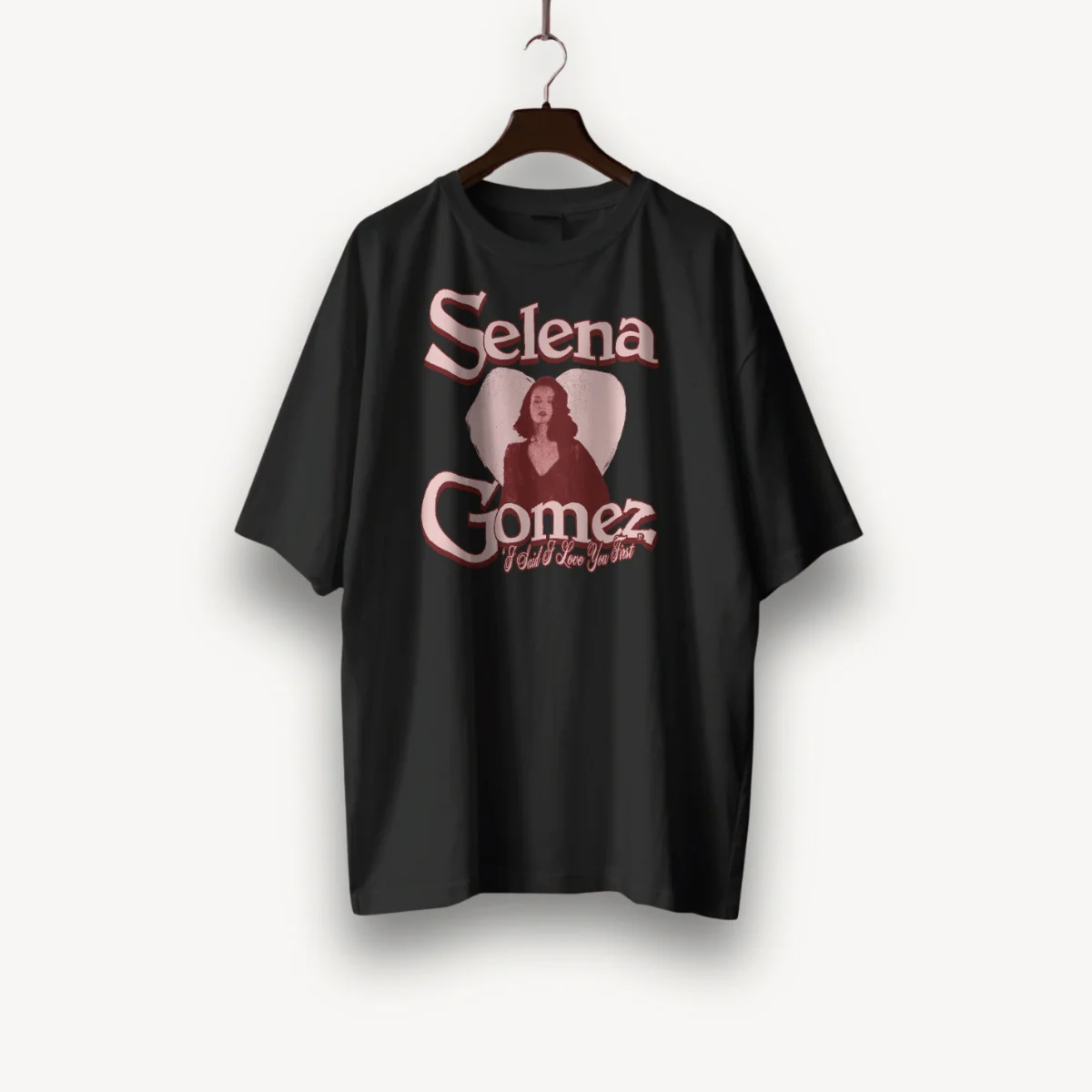 Selena Gomez I Said I Love You First Black OS Tee - Image 3