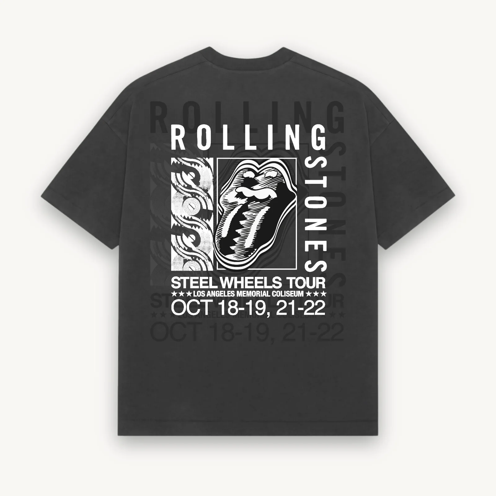 The Rolling Stones Bootleg Black Relaxed Tee