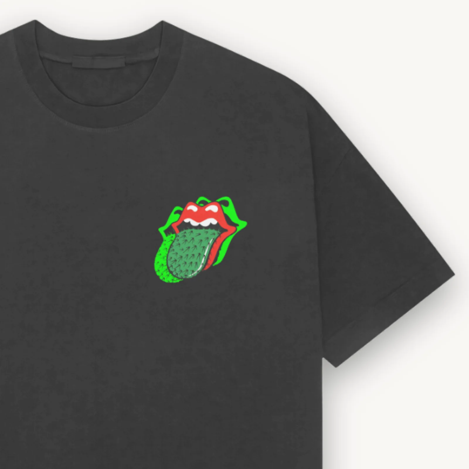 The Rolling Stones Cactus Tongue Black Relaxed Tee - Image 3