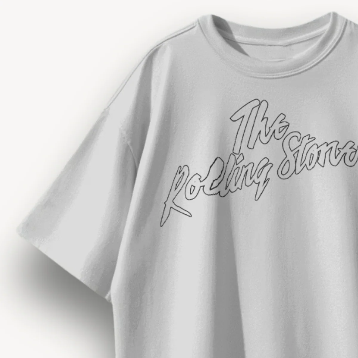 The Rolling Stones Dye Lick White Oversized Tee - Image 3