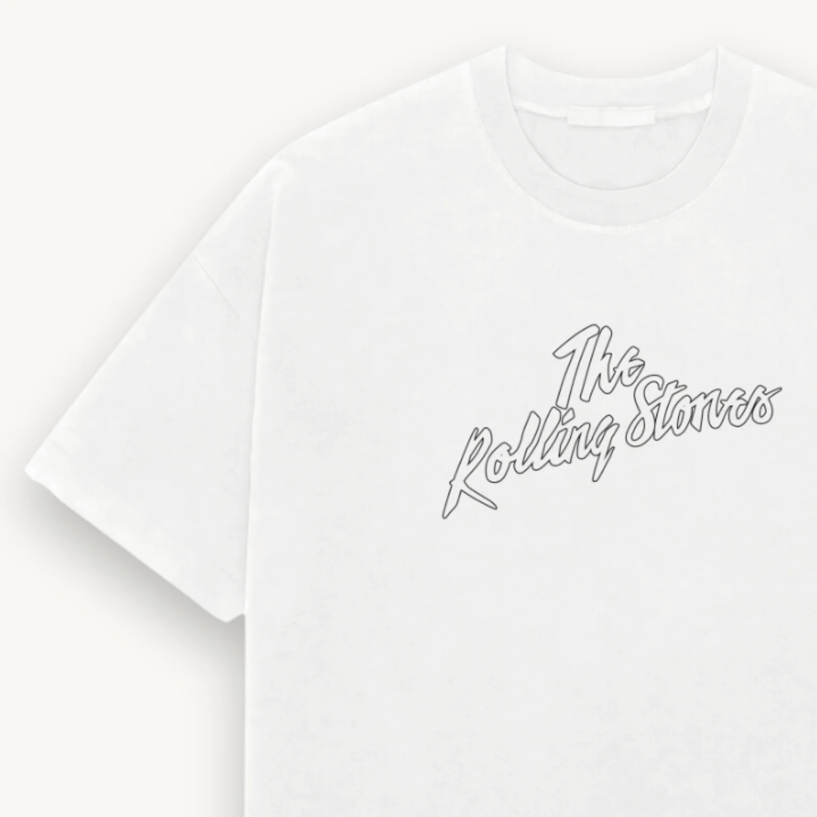 The Rolling Stones Dye Lick White Relaxed Tee - Image 3