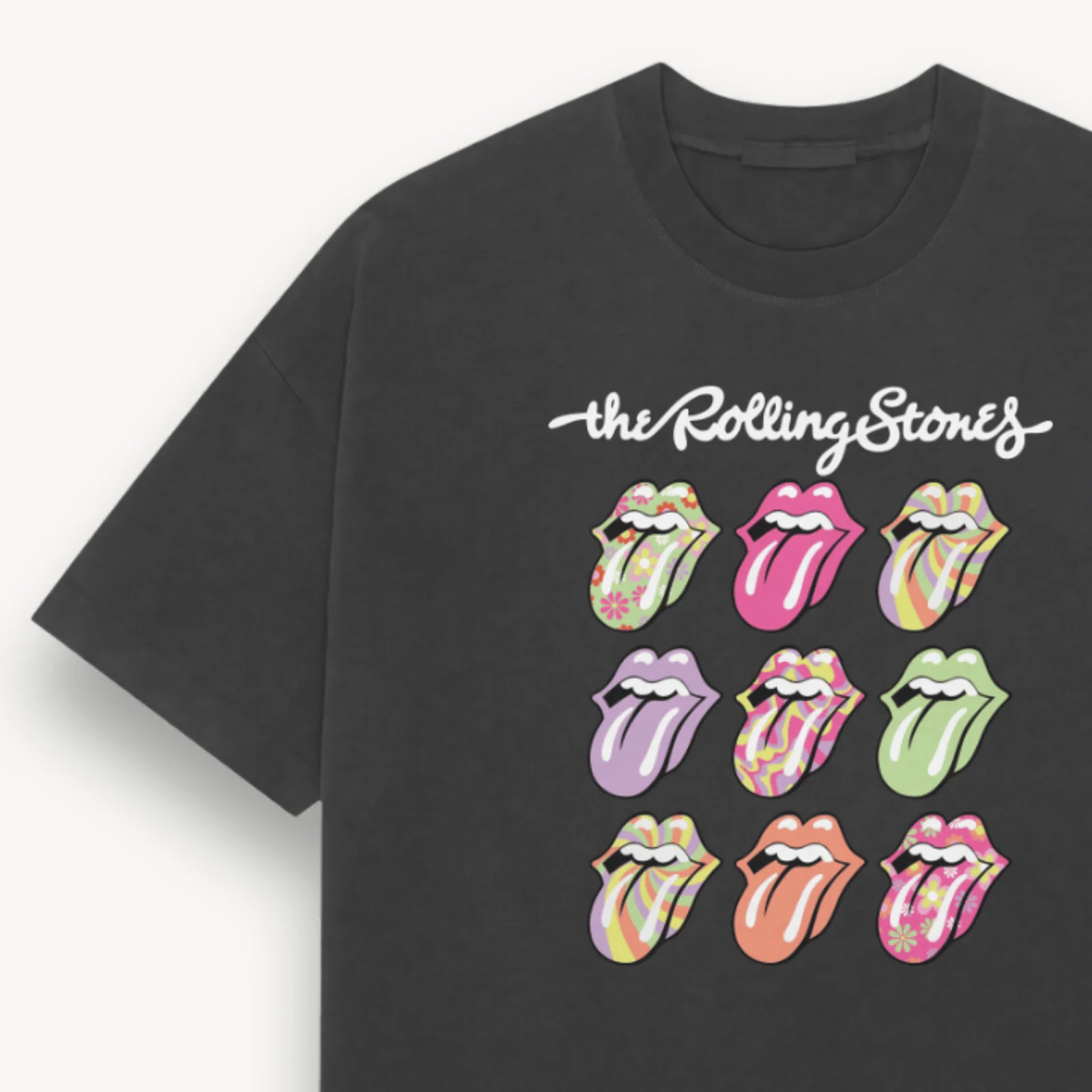 The Rolling Stones Funky Tongue Black Relaxed Tee - Image 3
