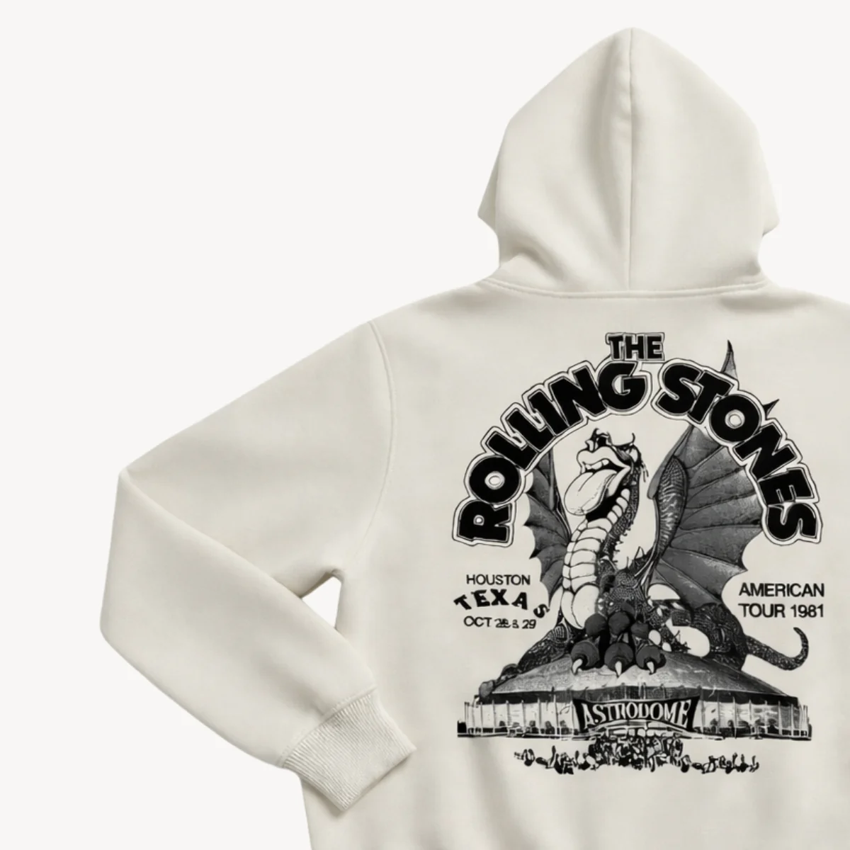 The Rolling Stones Huston White Hoodie - Image 3