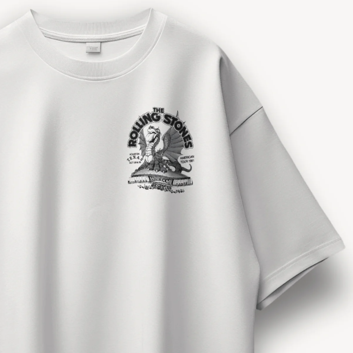 The Rolling Stones Huston White Oversized Tee - Image 3