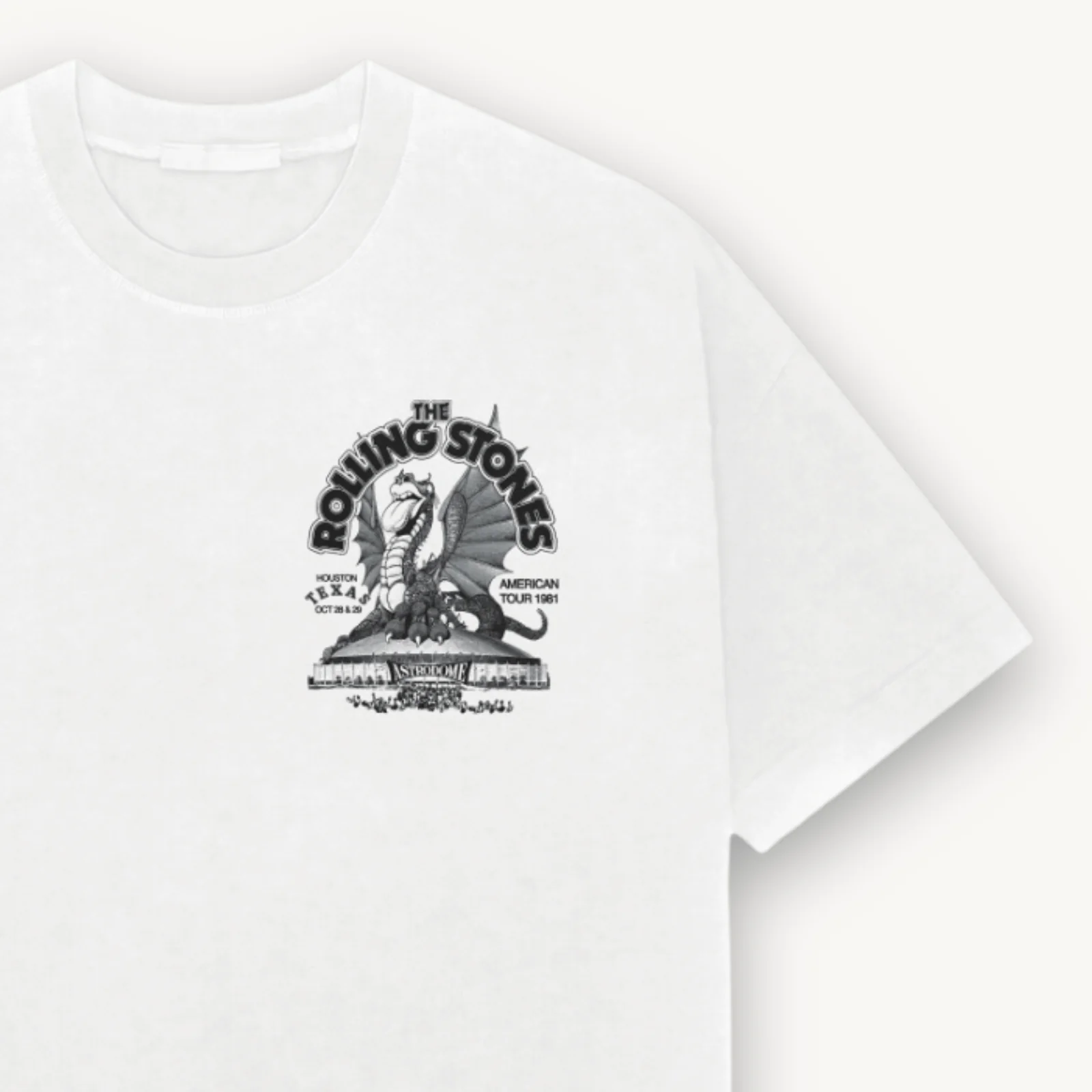 The Rolling Stones Huston White Relaxed Tee - Image 3