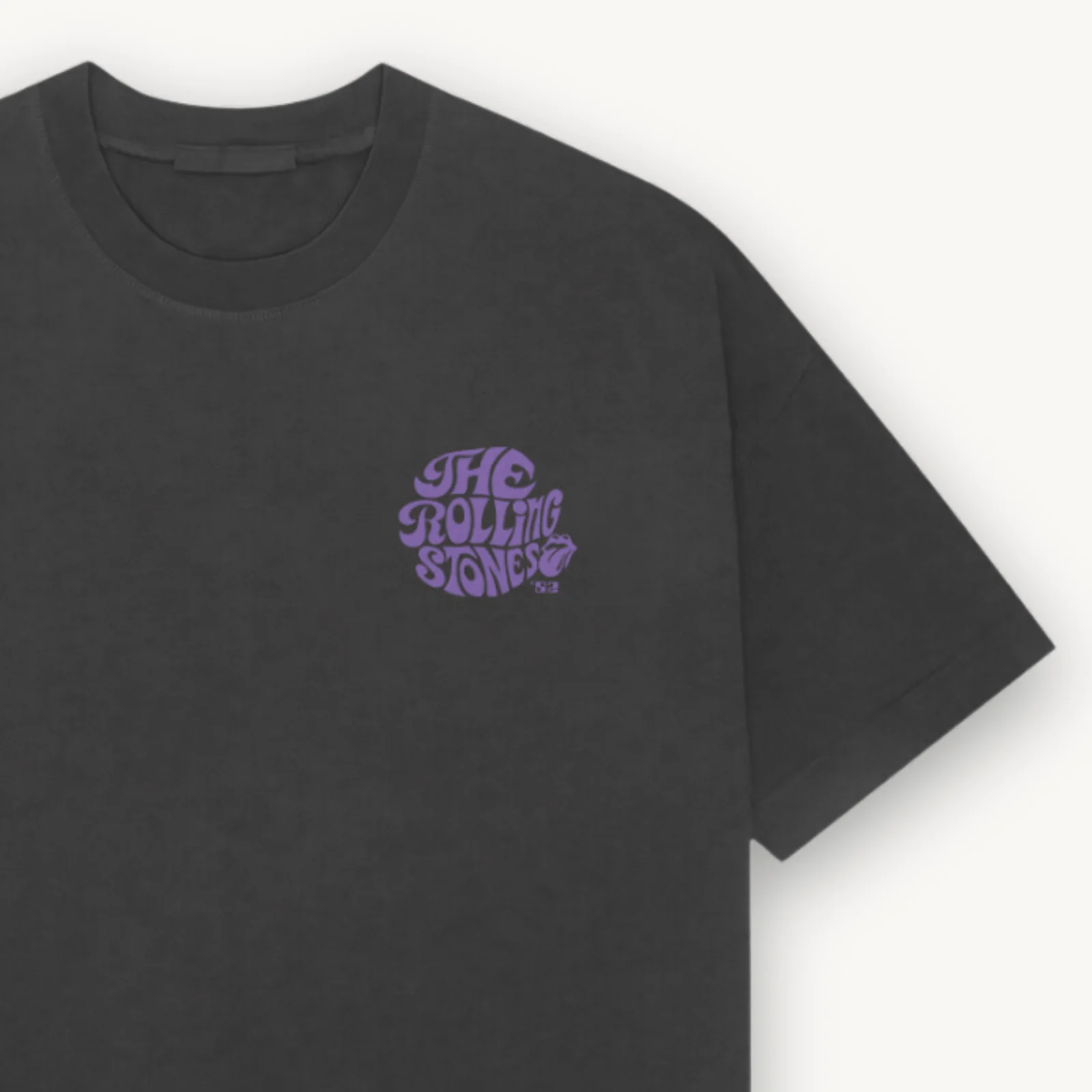 The Rolling Stones Logo Black Relaxed Tee - Image 3