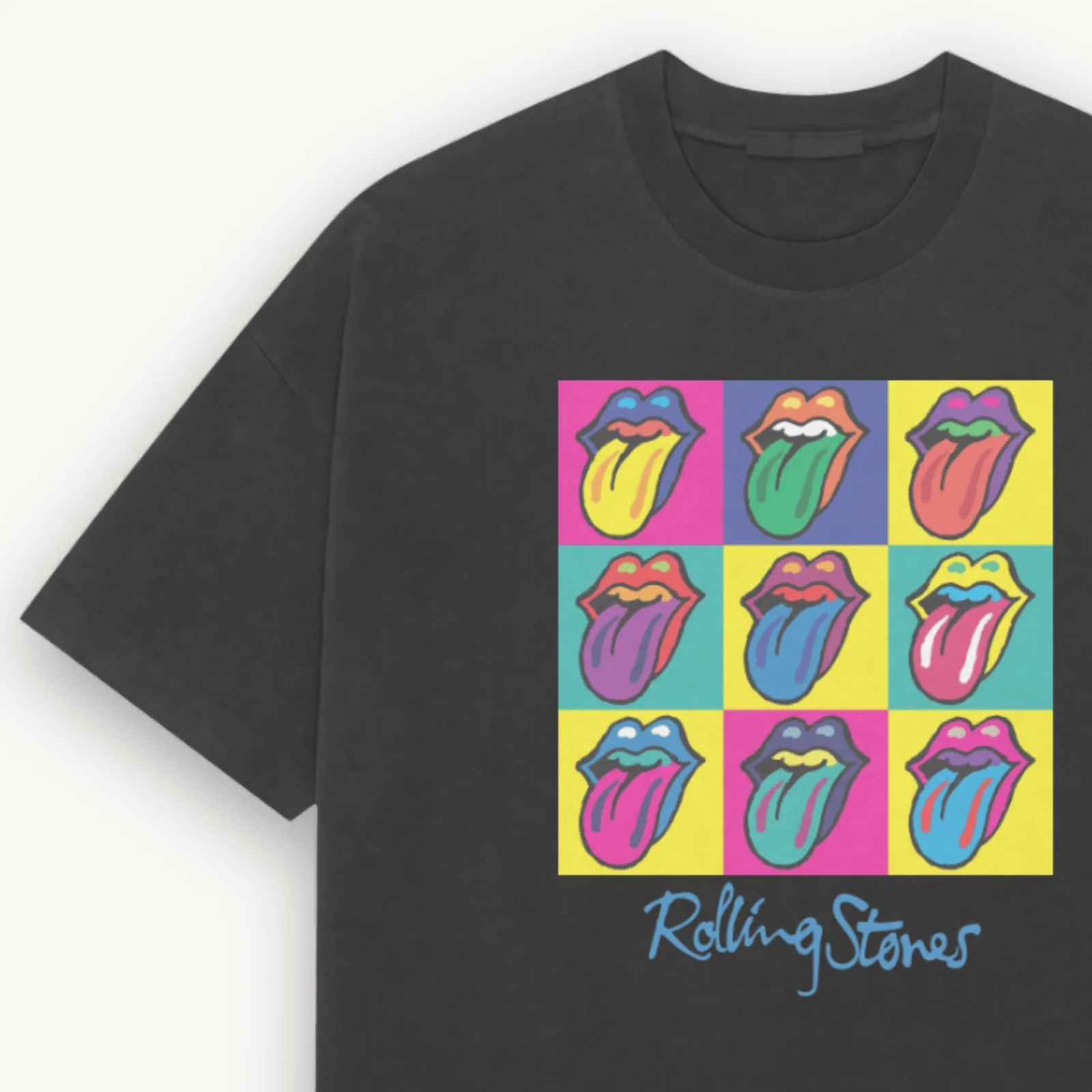 The Rolling Stones Pop Tongue Black Relaxed Tee - Image 3