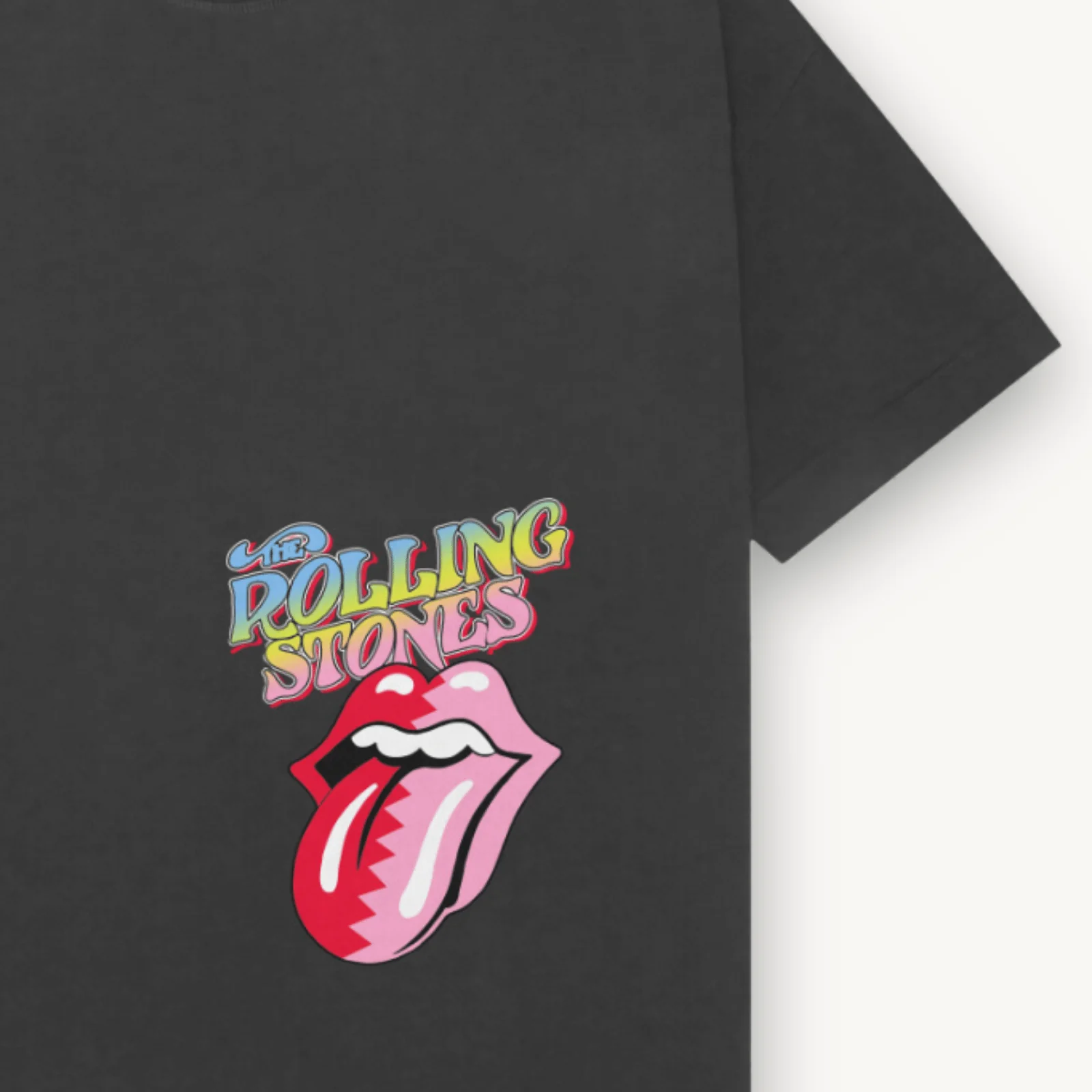 The Rolling Stones Retro Star Black Relaxed Tee - Image 3