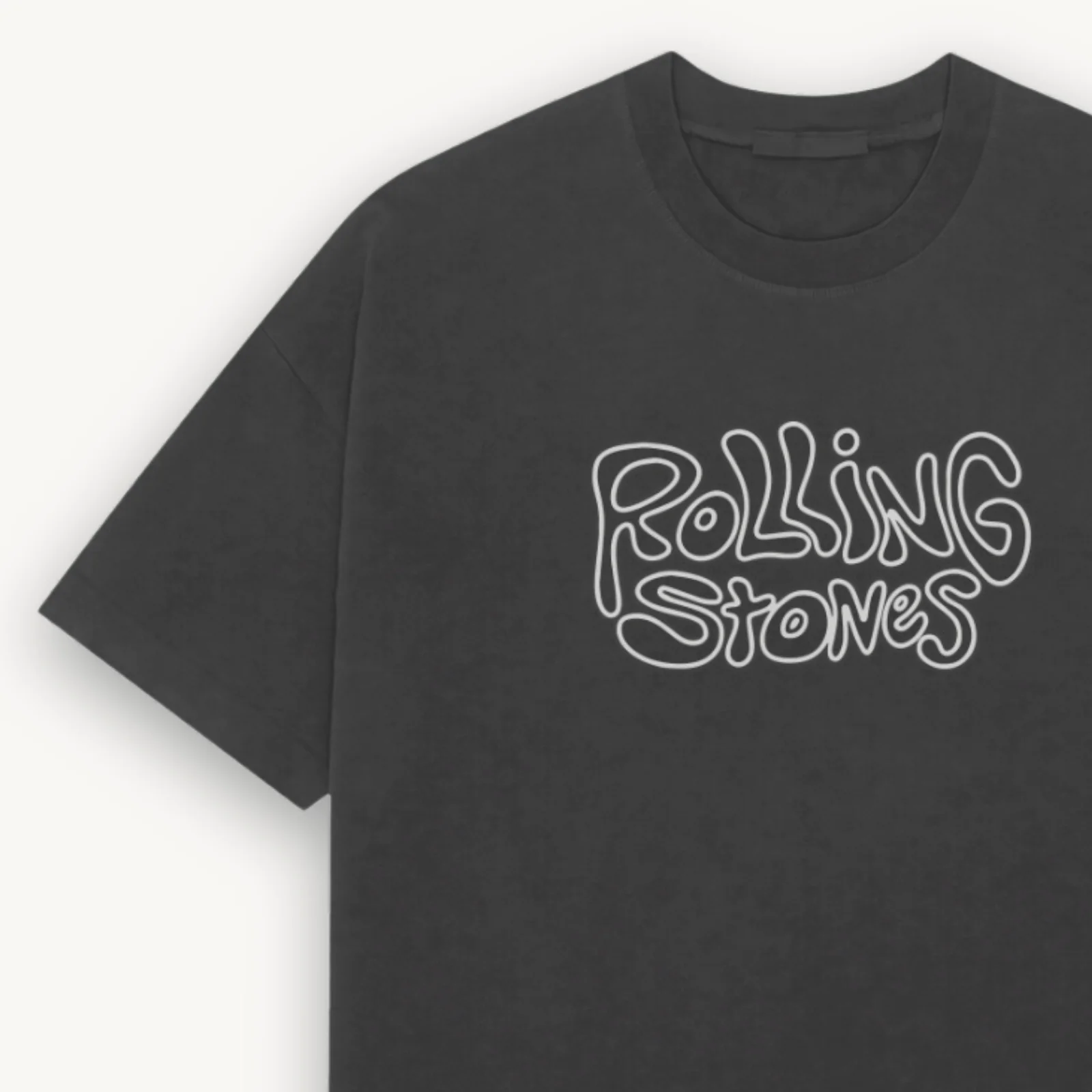 The Rolling Stones Stars Tongue Black Relaxed Tee - Image 3