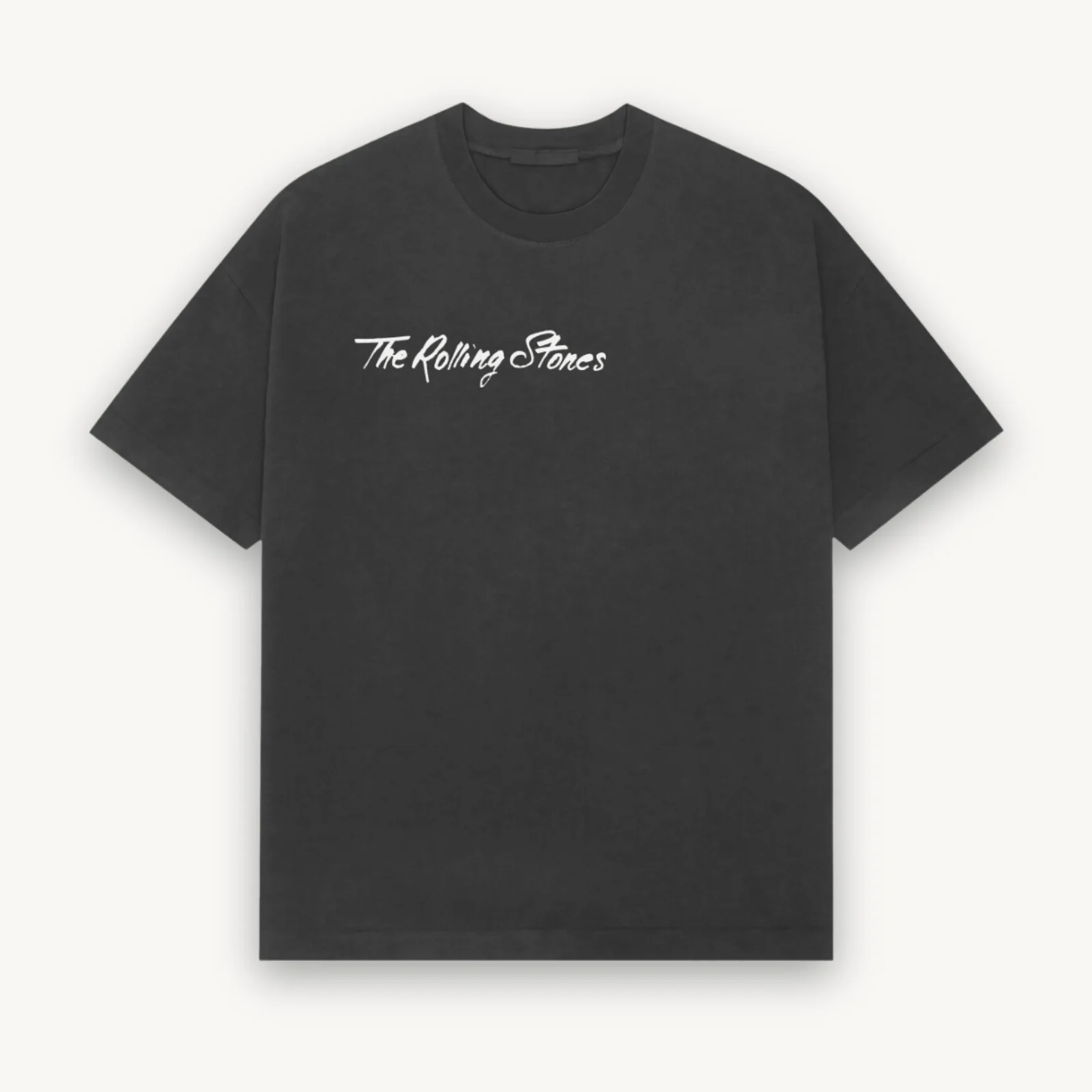 The Rolling Stones Text Black Relaxed Tee