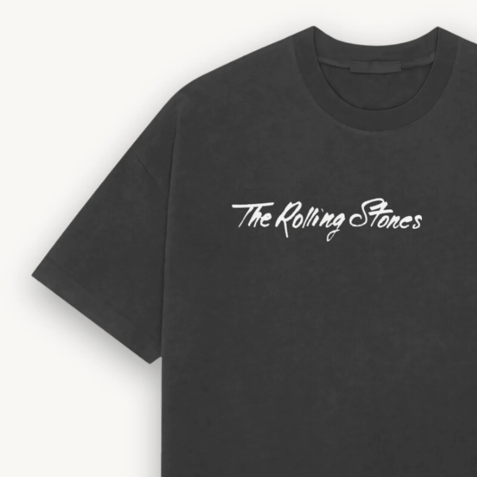 The Rolling Stones Text Black Relaxed Tee - Image 3