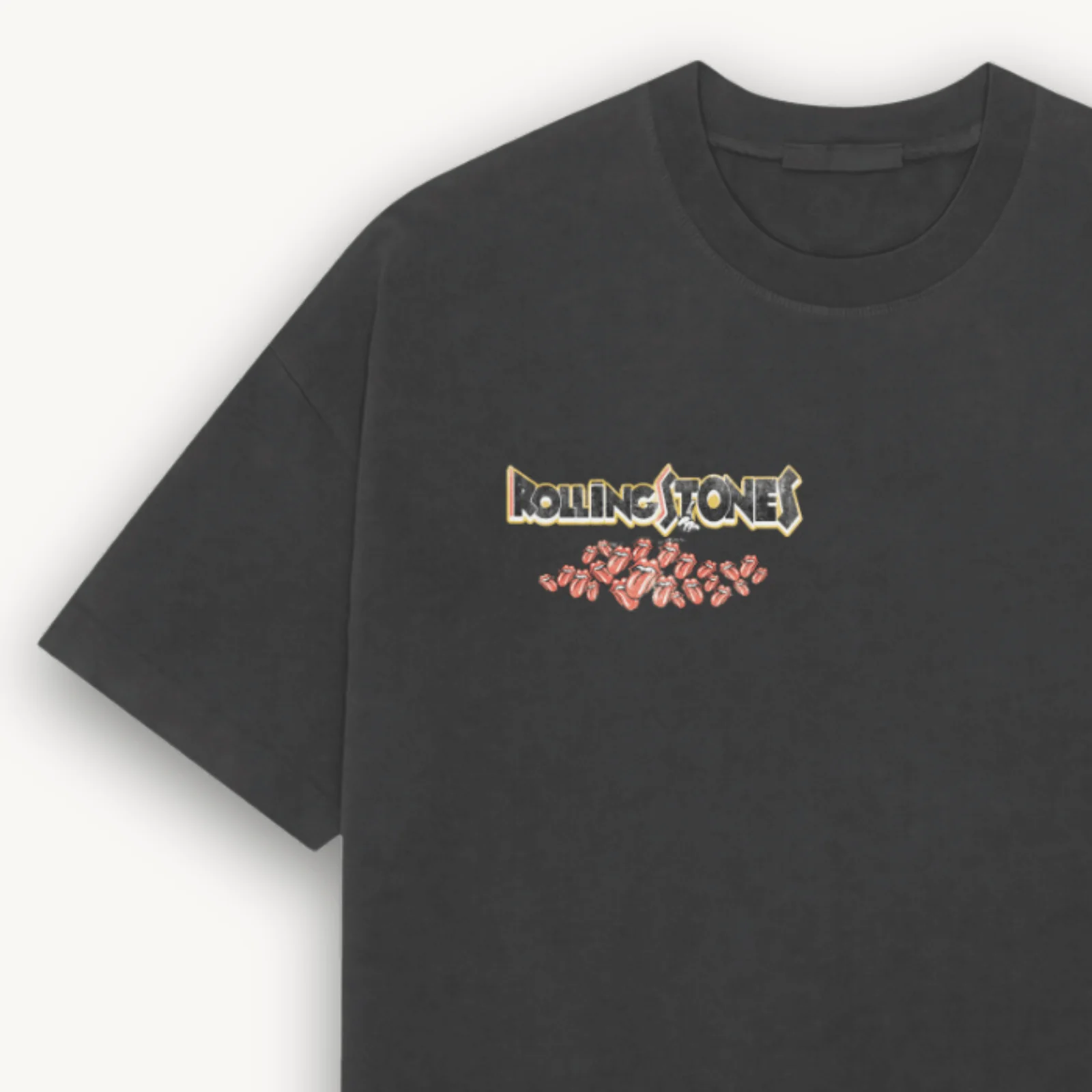 The Rolling Stones Vintage Black Relaxed Tee - Image 3