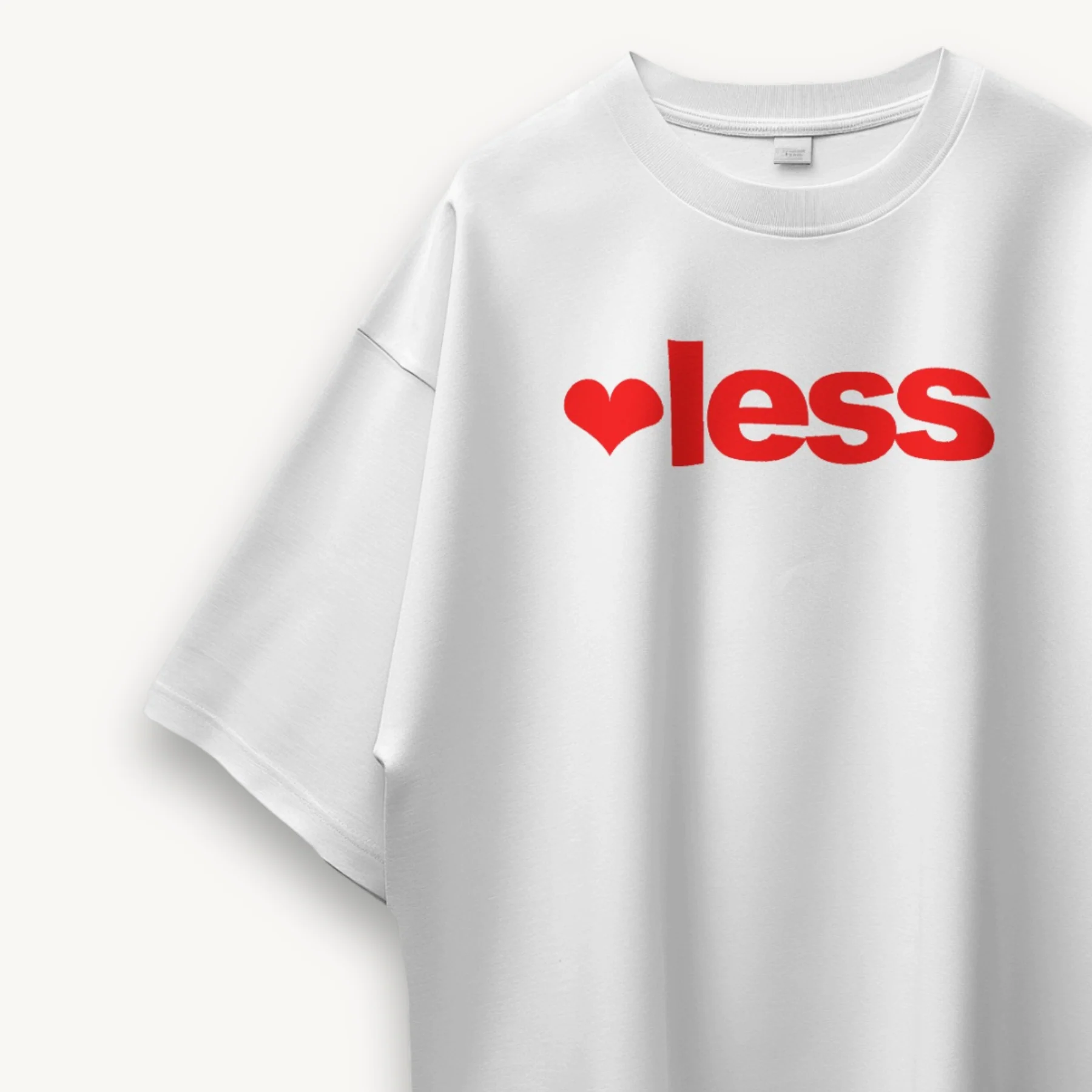 TNC ♥less White Oversized Tee - Image 3