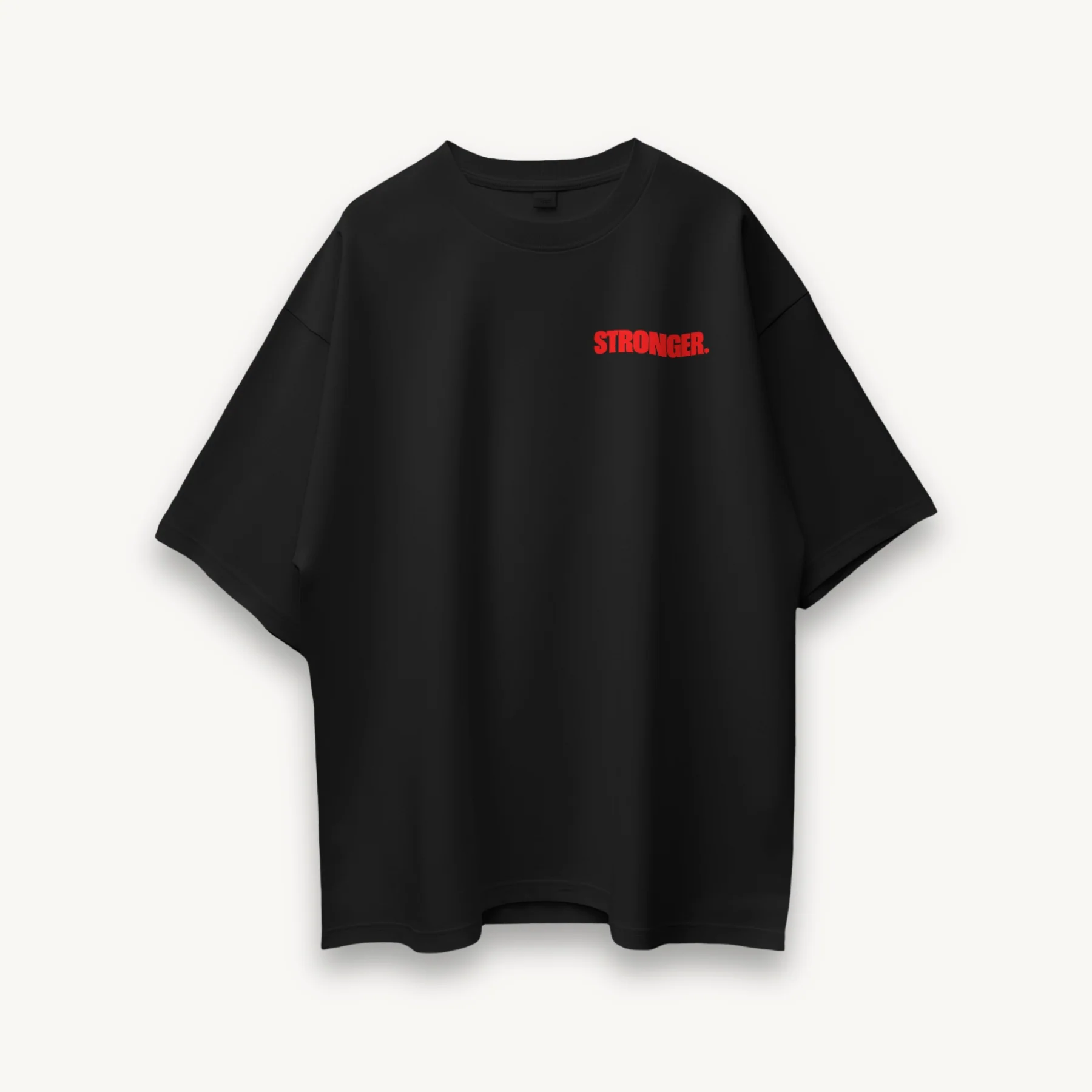 TNC Better Faster Stronger Black Oversized Tee - Image 2