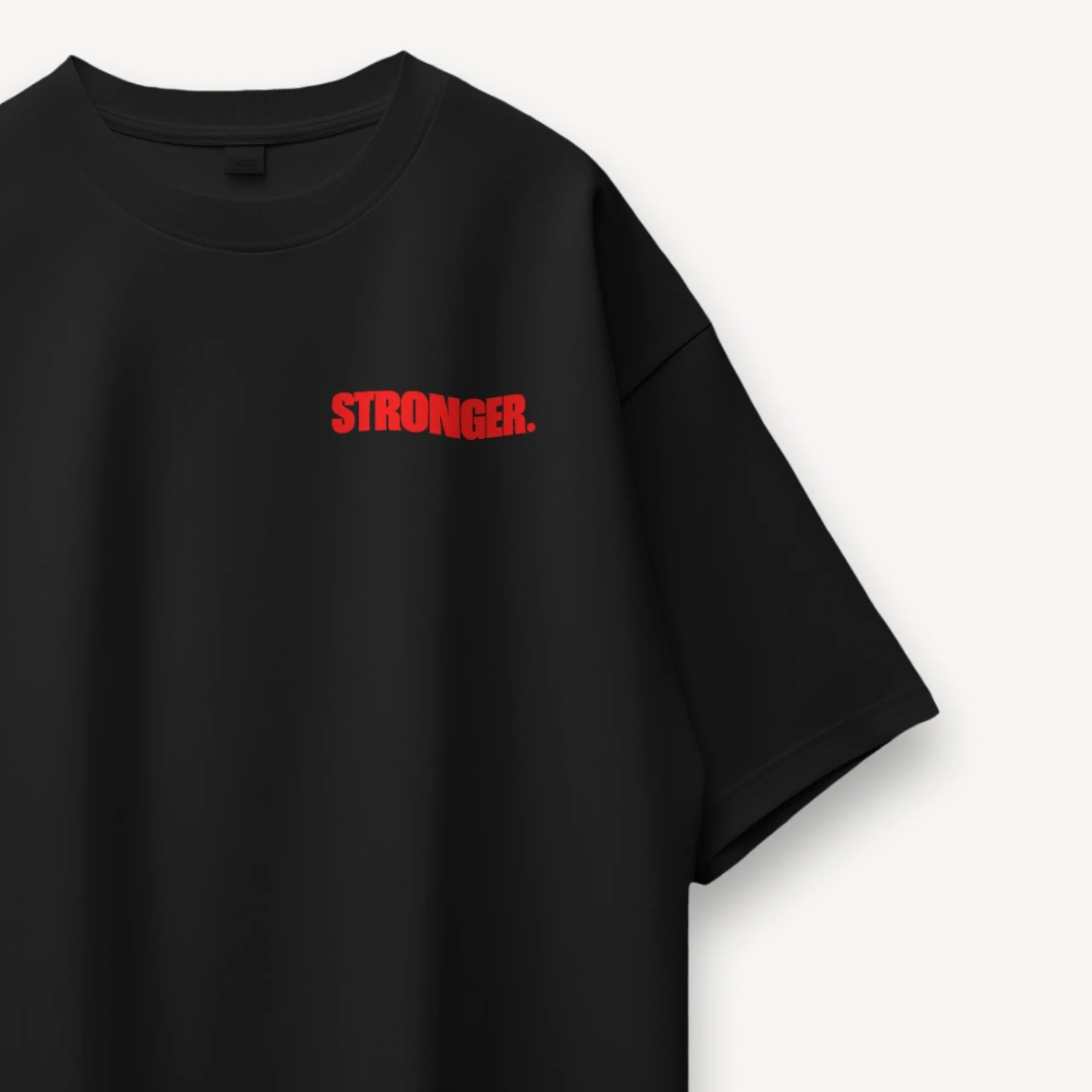 TNC Better Faster Stronger Black Oversized Tee - Image 3