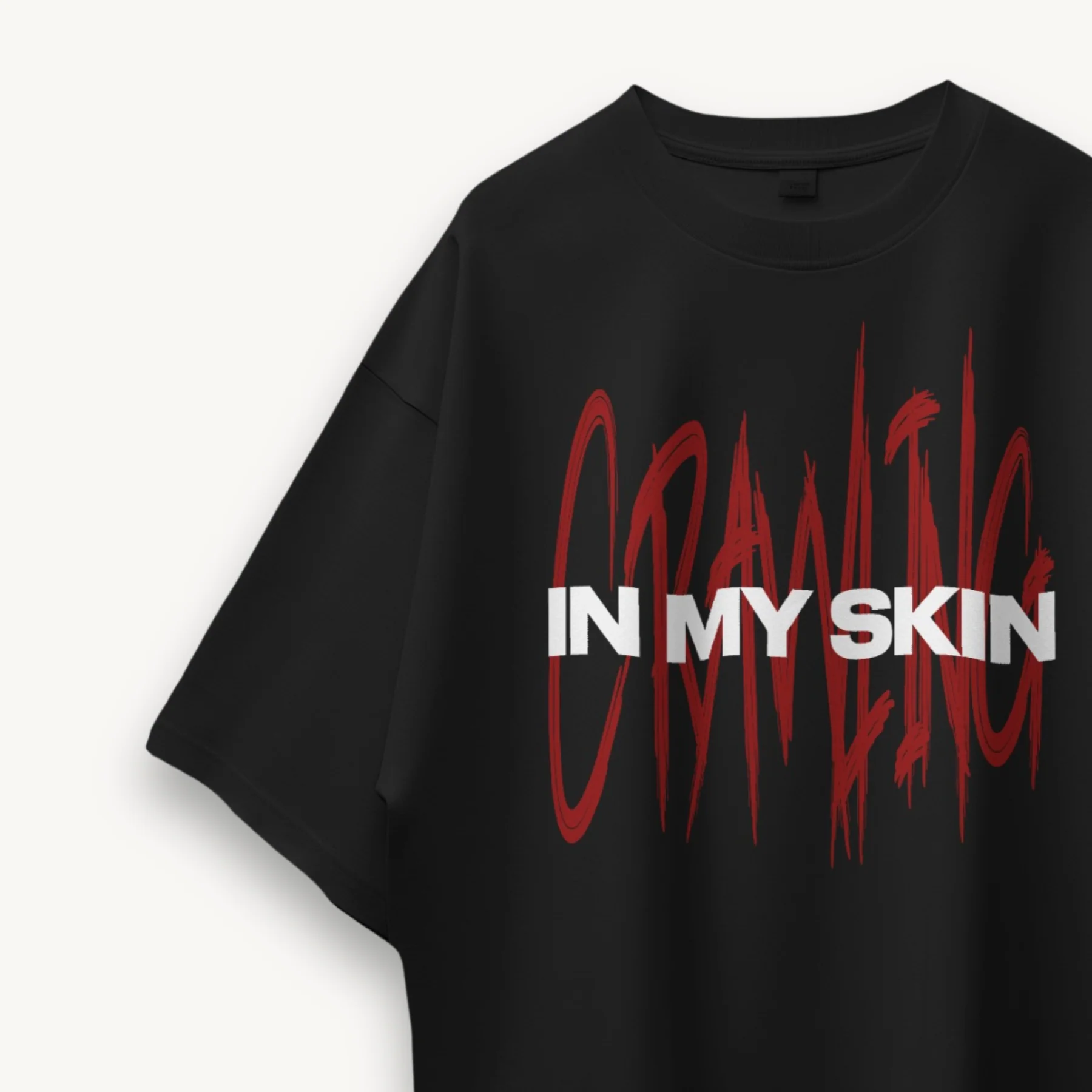 TNC Crawling In My Skin Black Oversized Tee - Image 3