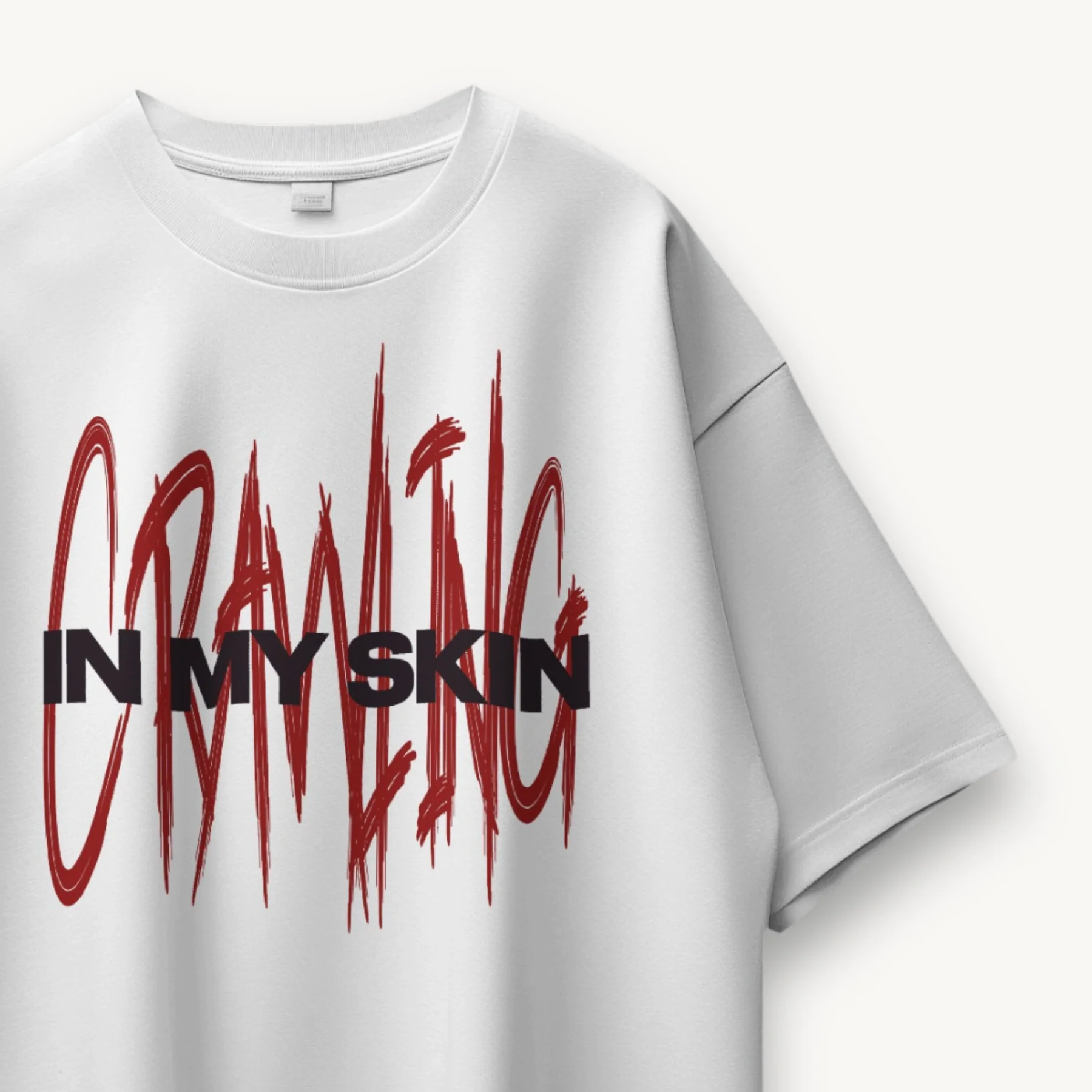 TNC Crawling In My Skin White Oversized Tee - Image 3