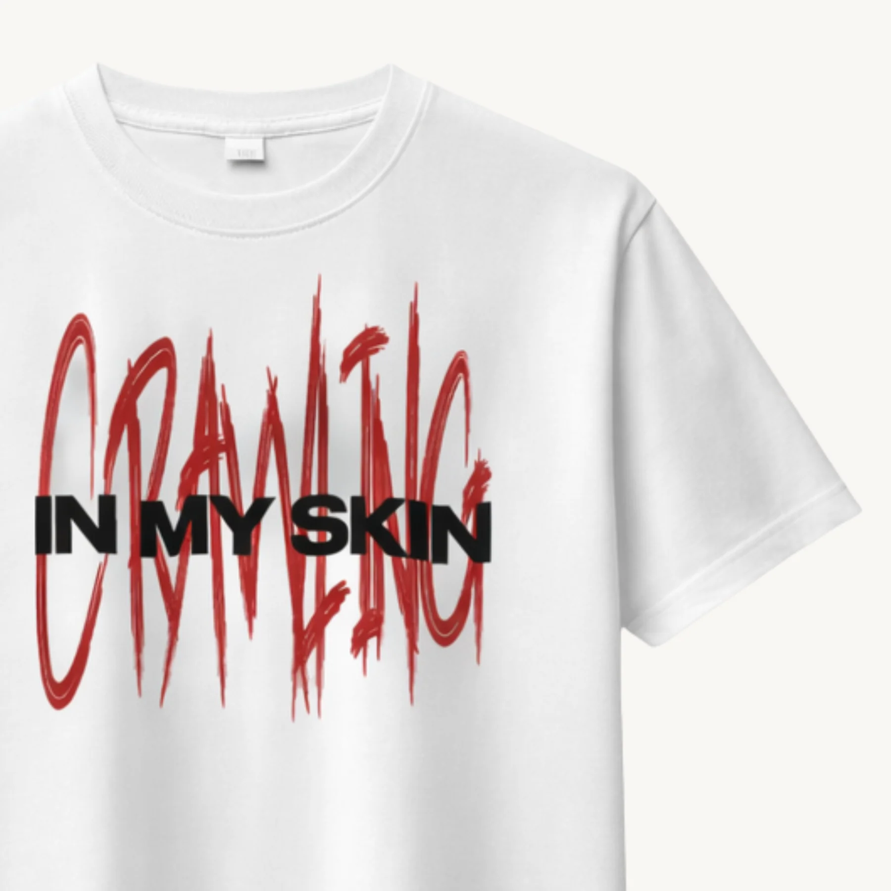 TNC Crawling In My Skin White Regular Tee - Image 3