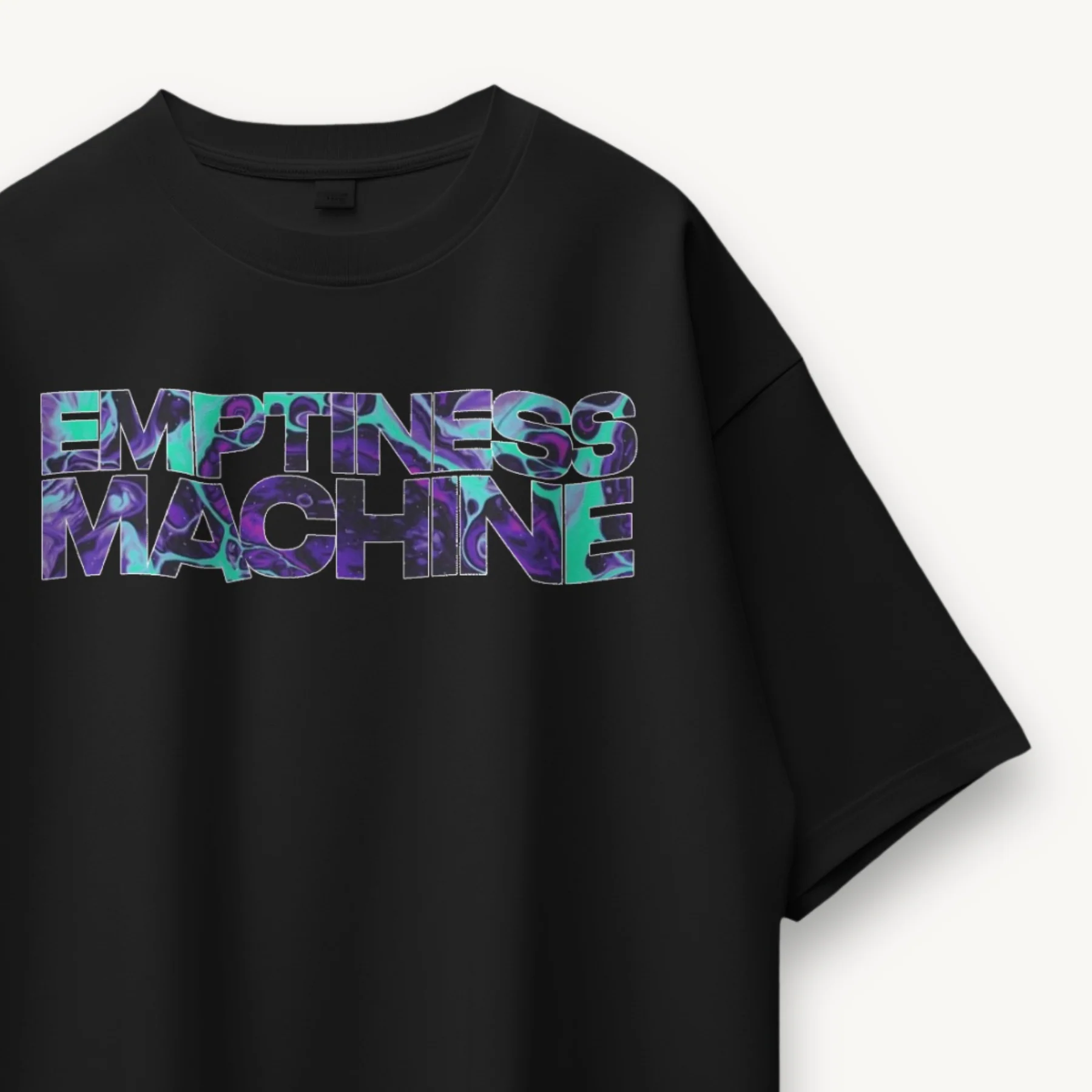 TNC Emptiness Machine Black Oversized Tee - Image 3