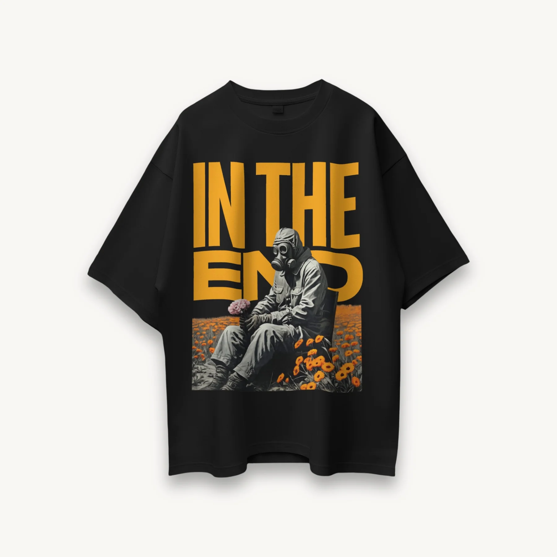 TNC In The End Mask Black Oversized Tee