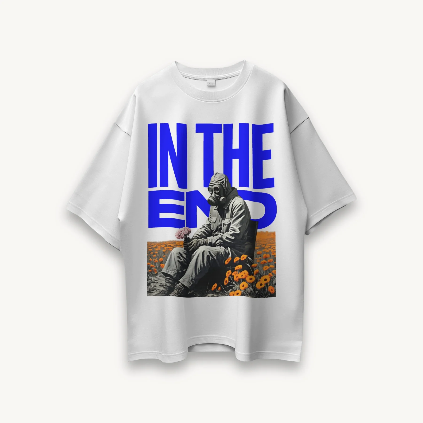 TNC In The End Mask White Oversized Tee