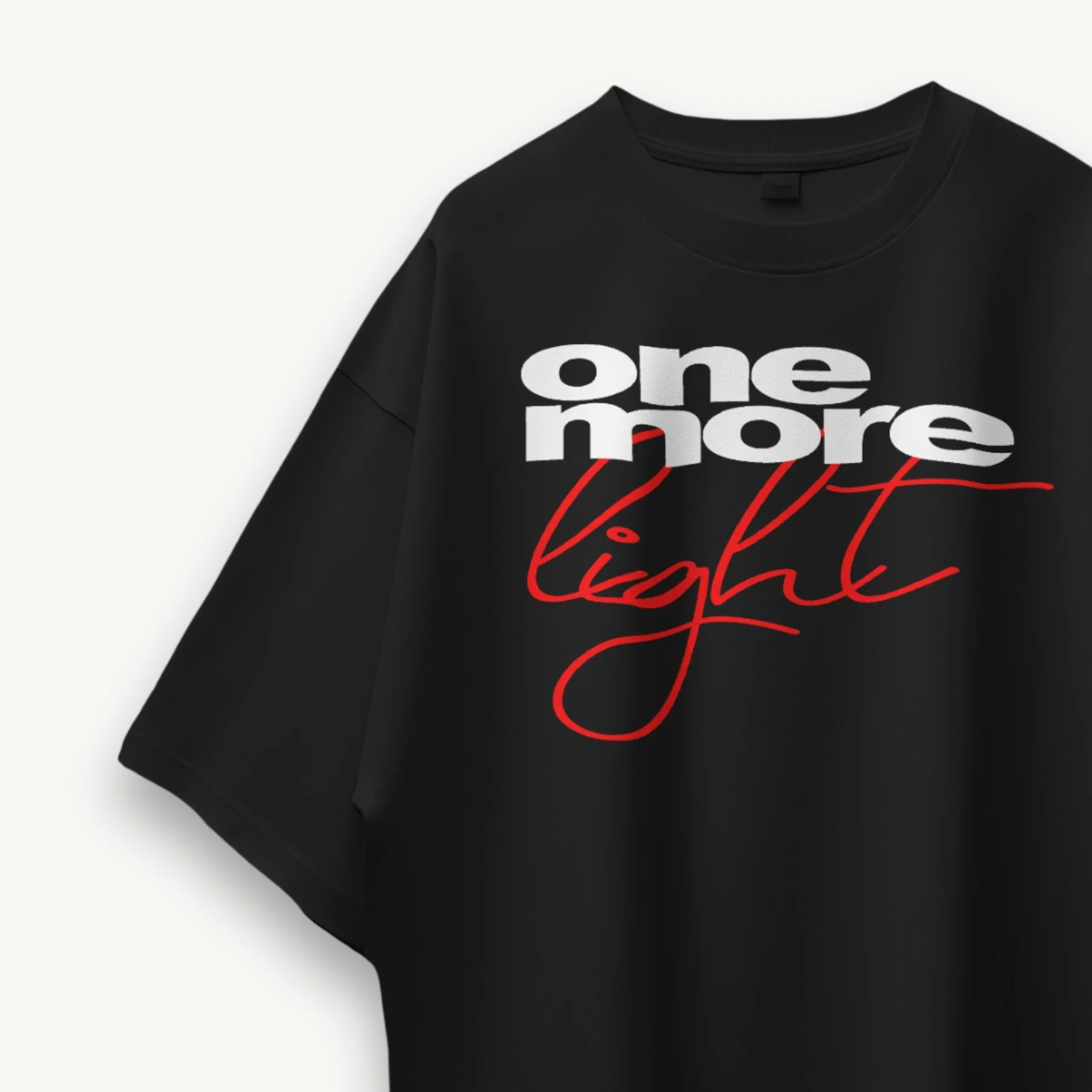 TNC One More Light Black Oversized Tee - Image 3