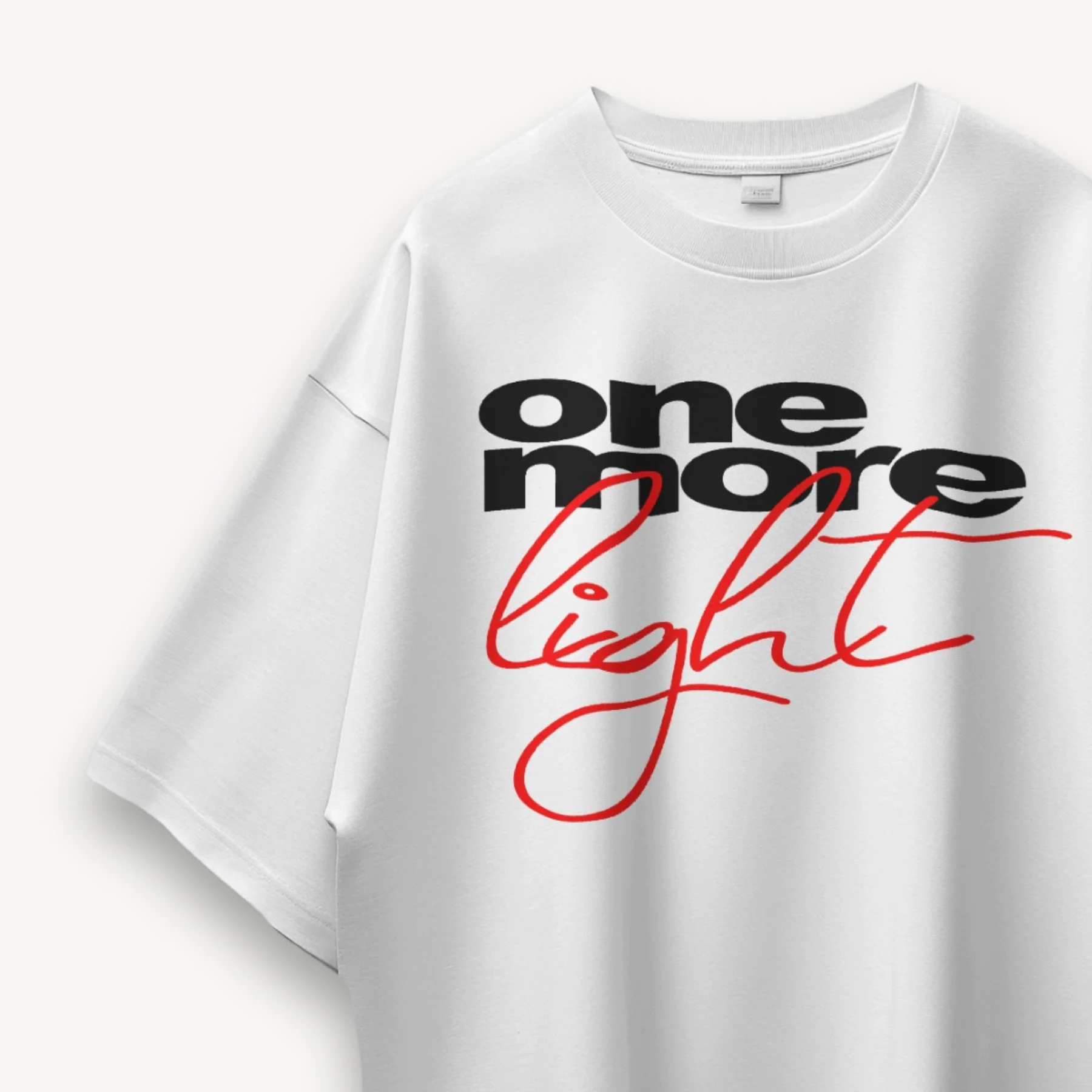 TNC One More Light White Oversized Tee - Image 3