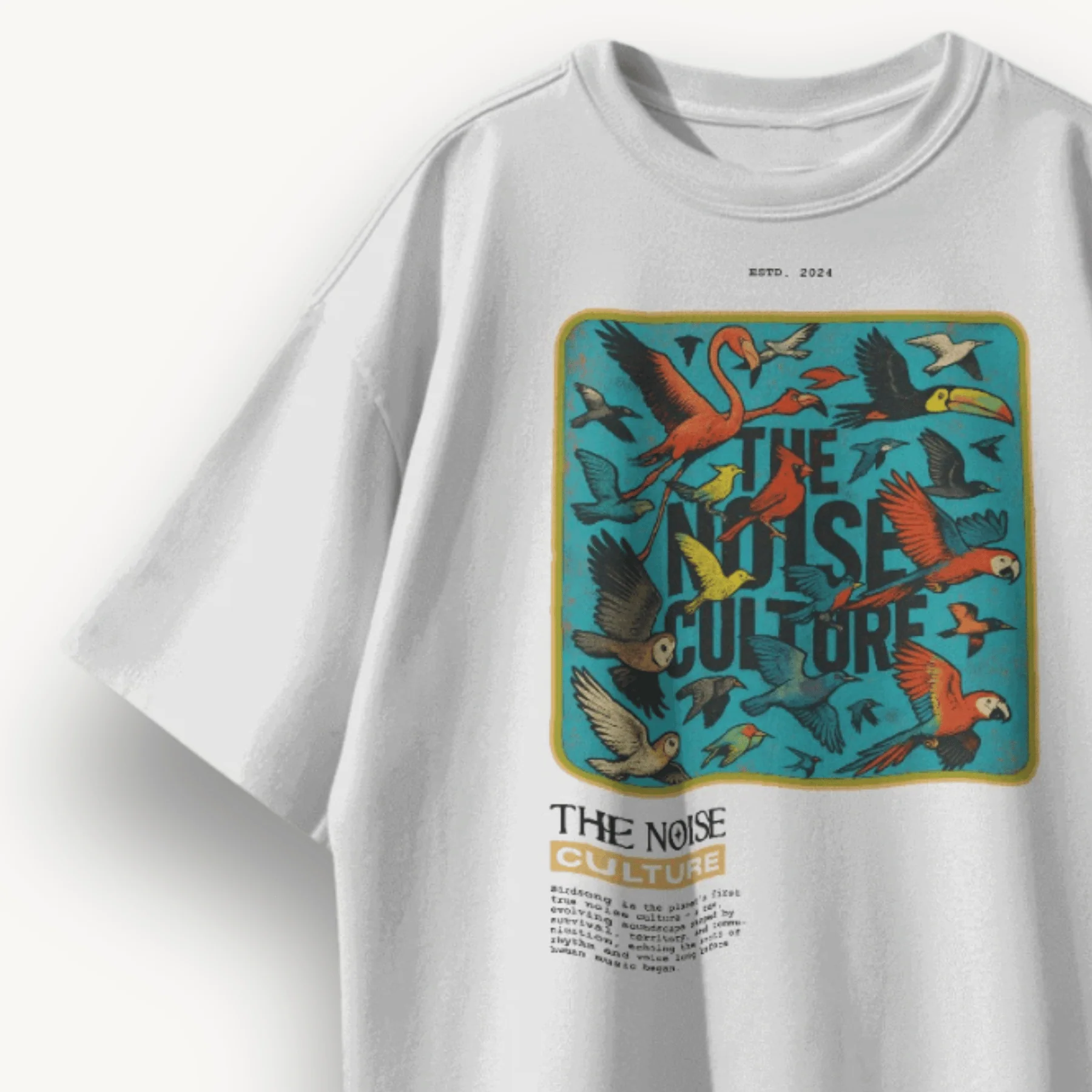 TNC Song Birds of Earth White Oversized Tee - Image 3