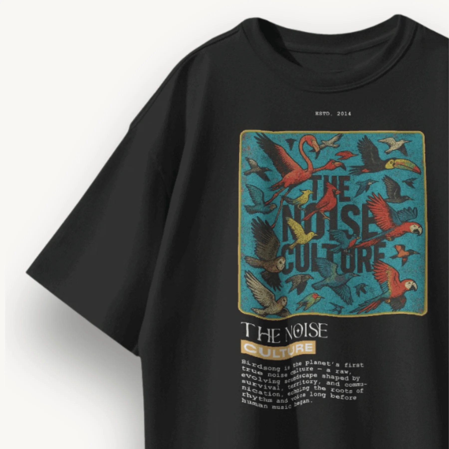 TNC Song Birds of Earth Black Oversized Tee - Image 3
