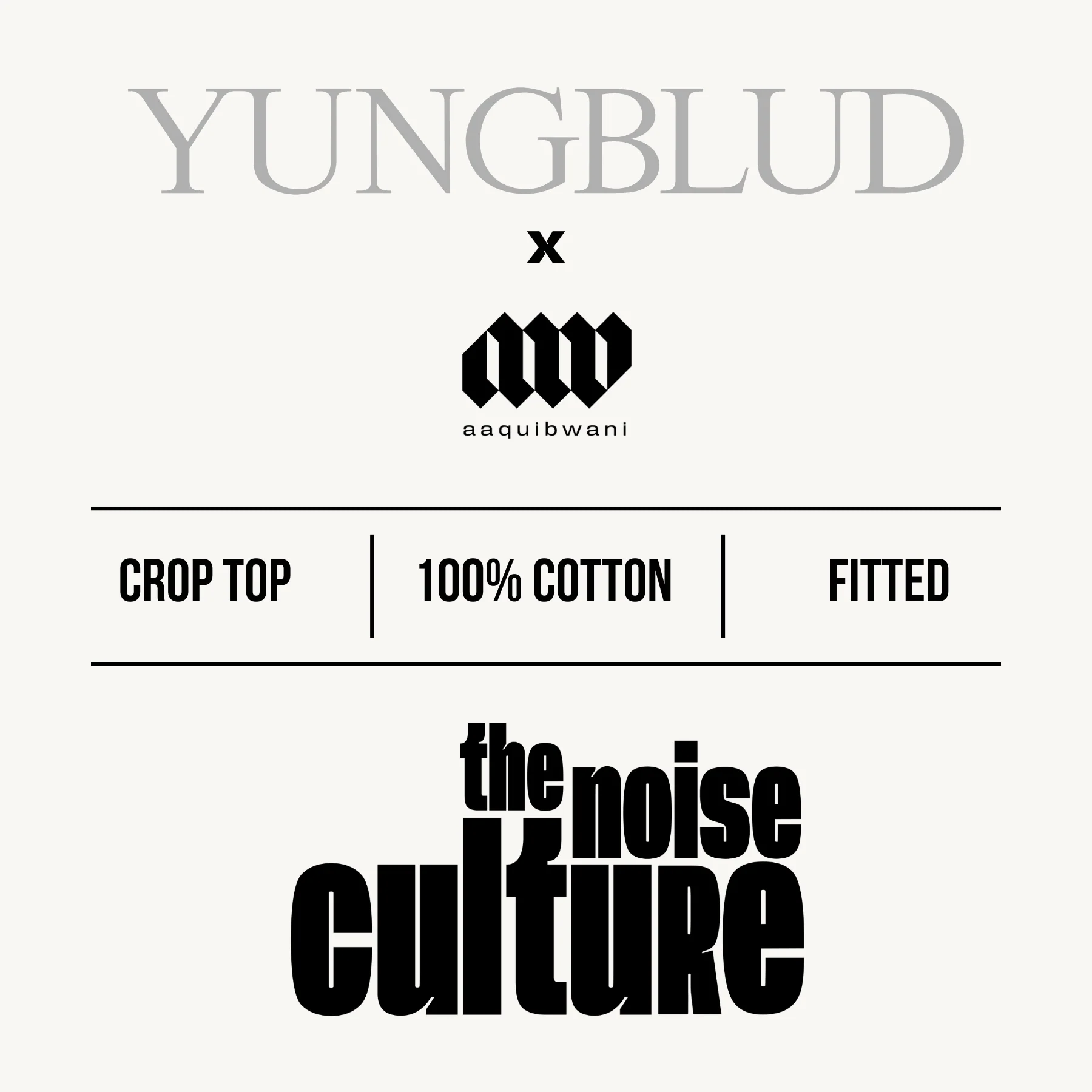 Yungblud AW Monogram Black Crop Top - Image 4