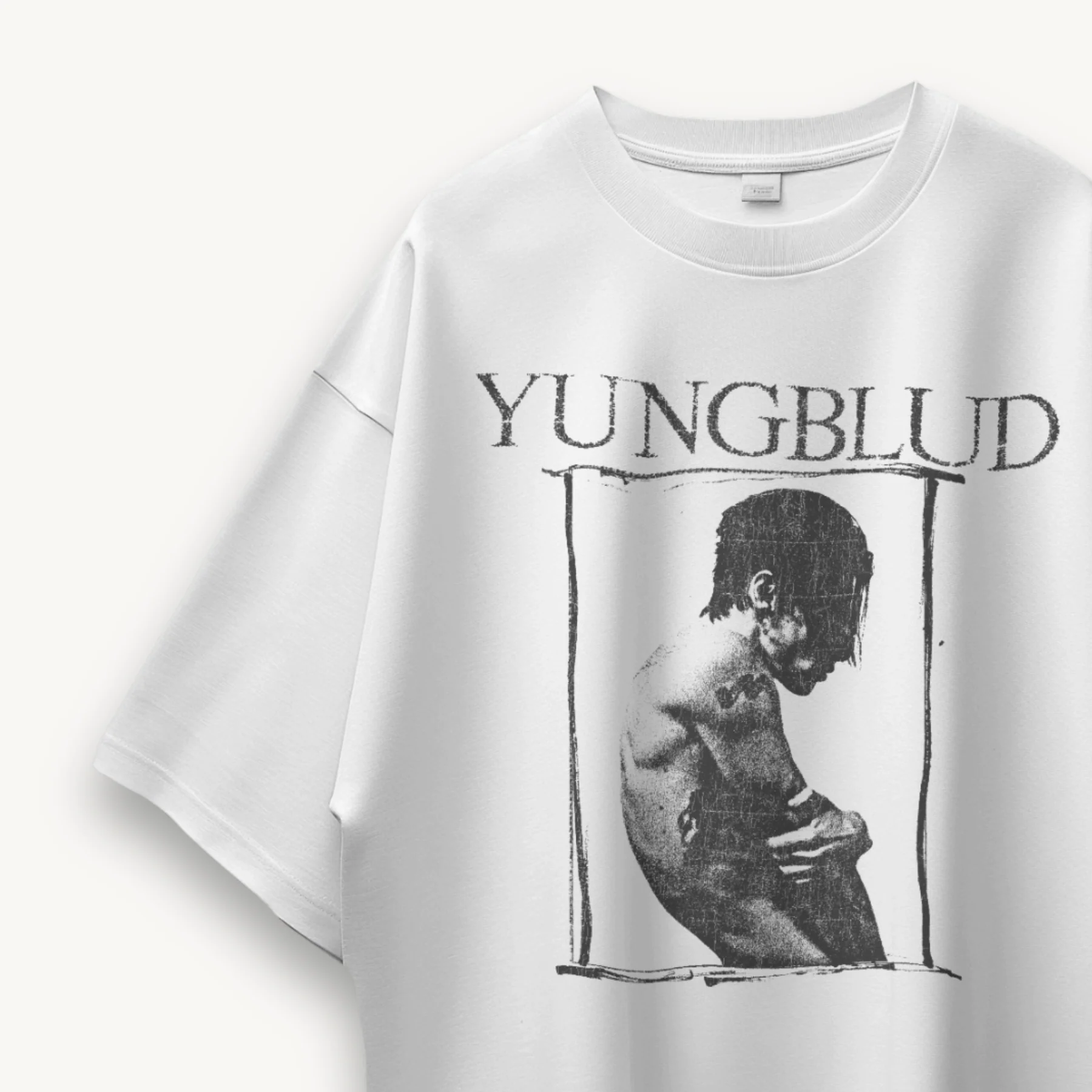 Yungblud IDOLS Cover White Oversized Tee - Image 3