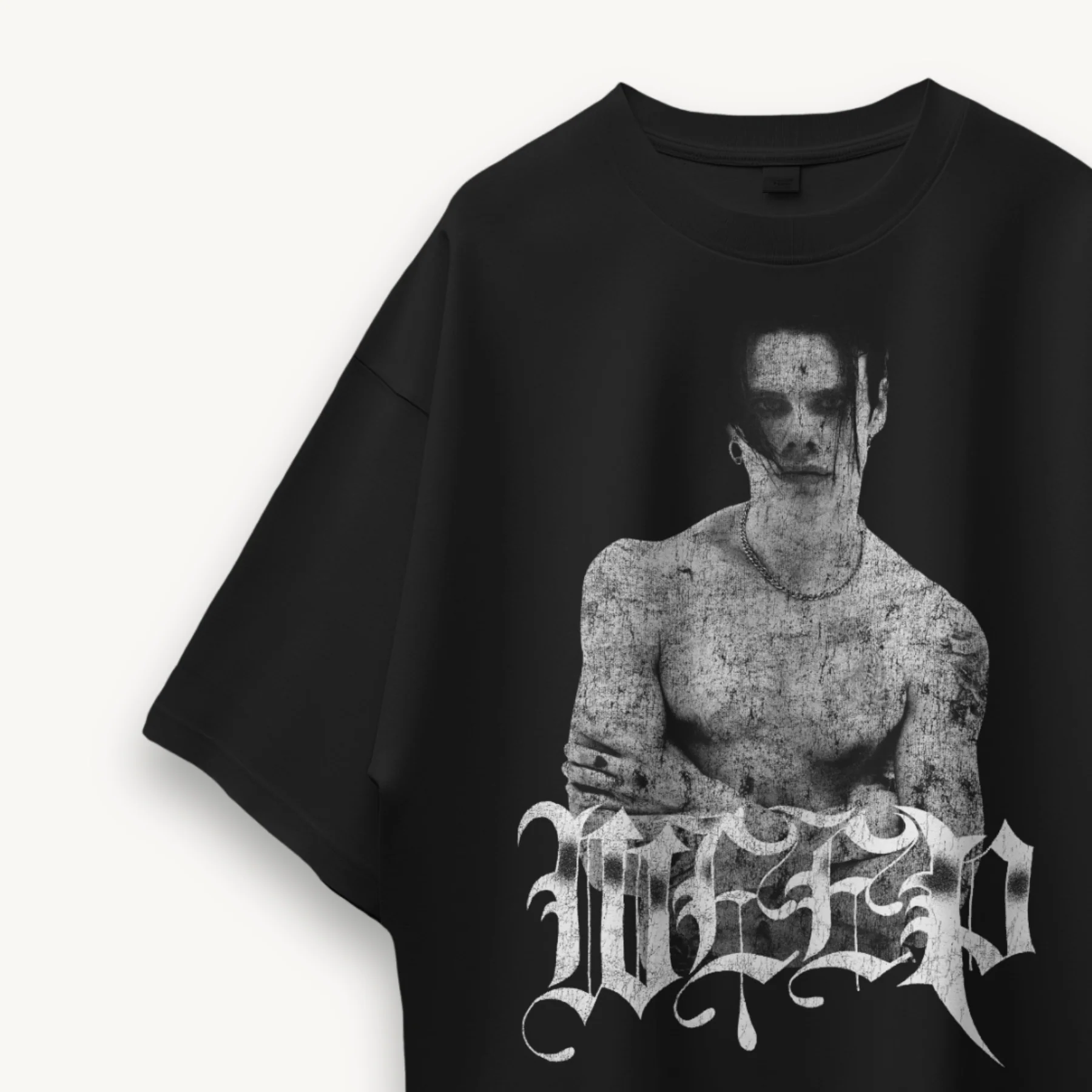 Yungblud IDOLS Weep Black Oversized Tee - Image 3