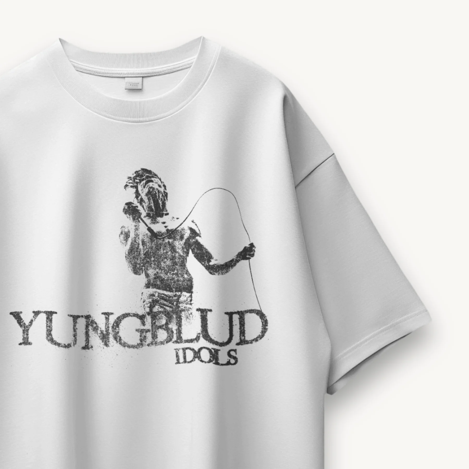 Yungblud IDOLS White Oversized Tee - Image 3
