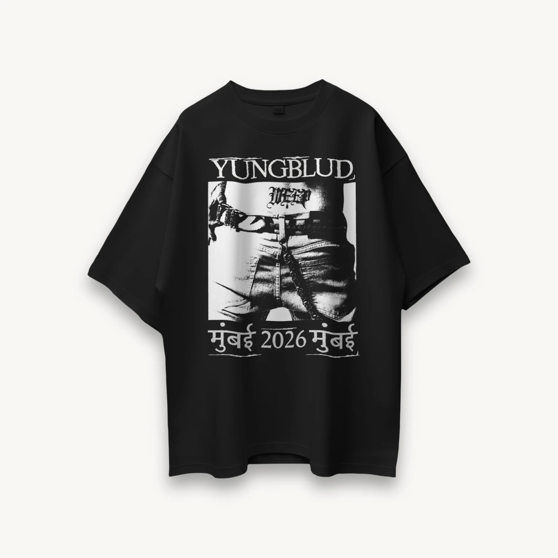 Yungblud Mumbai '26 IDOLS Black Oversized Tee