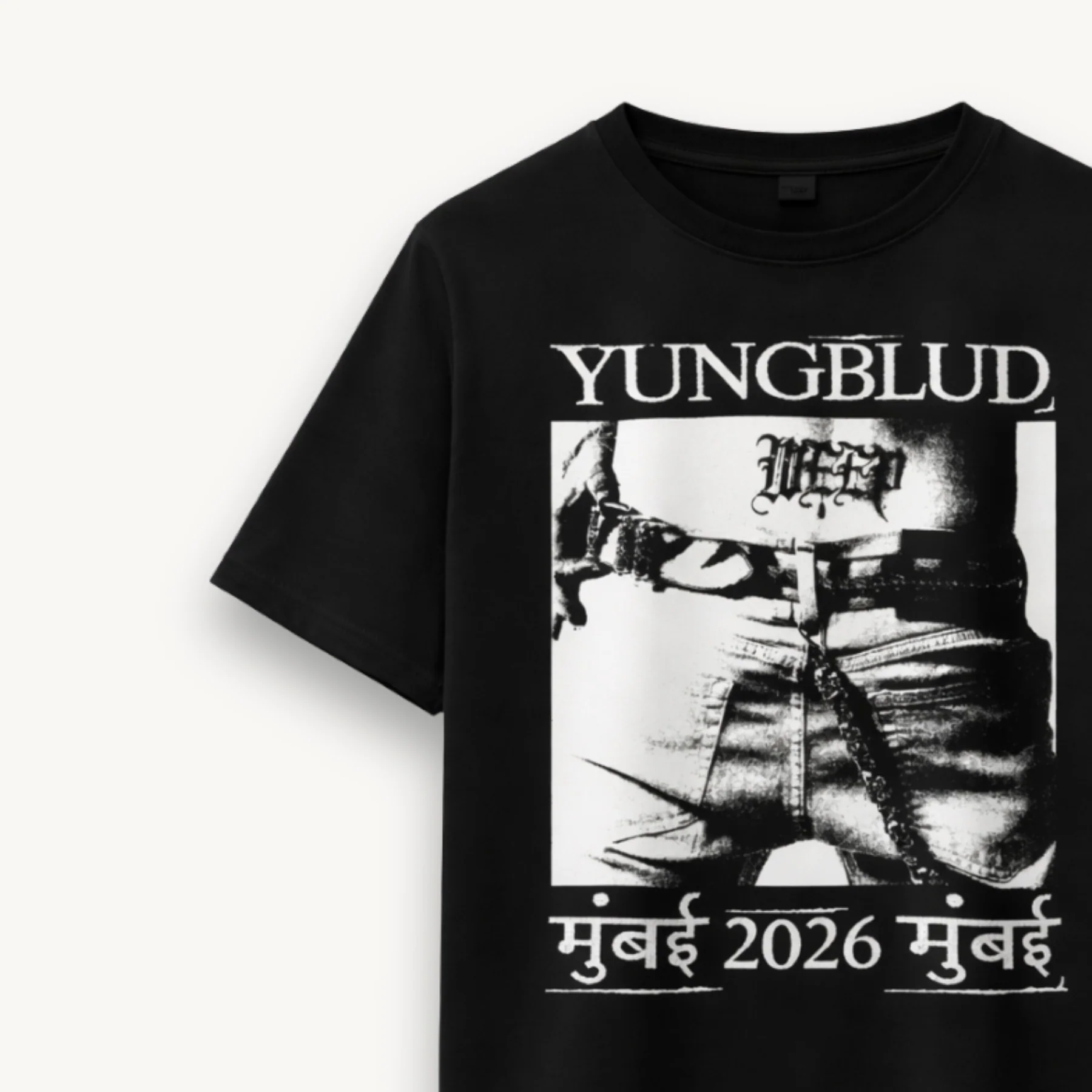 Yungblud Mumbai '26 IDOLS Black Regular Tee - Image 3