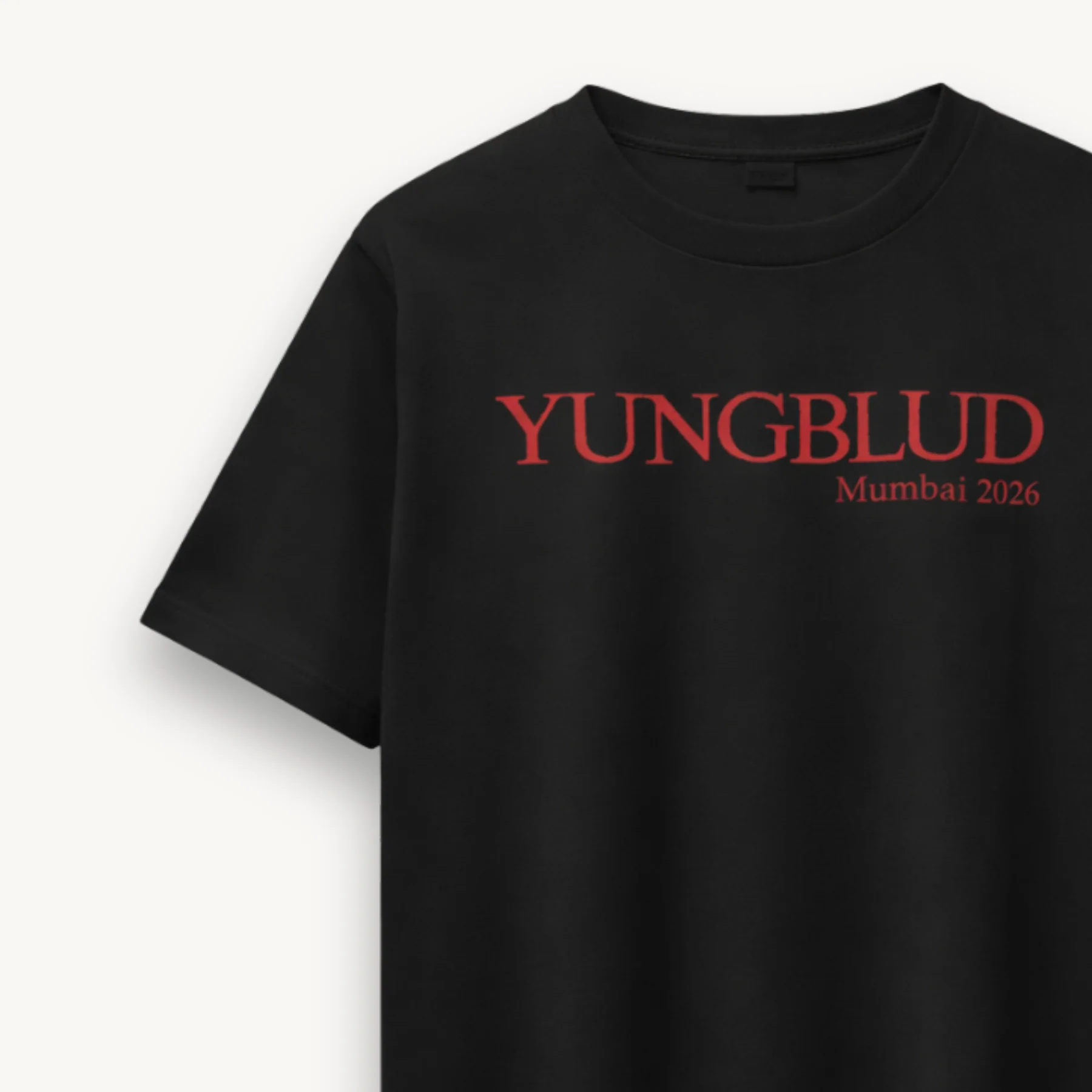 Yungblud Mumbai '26 Wings Black Regular Tee - Image 3